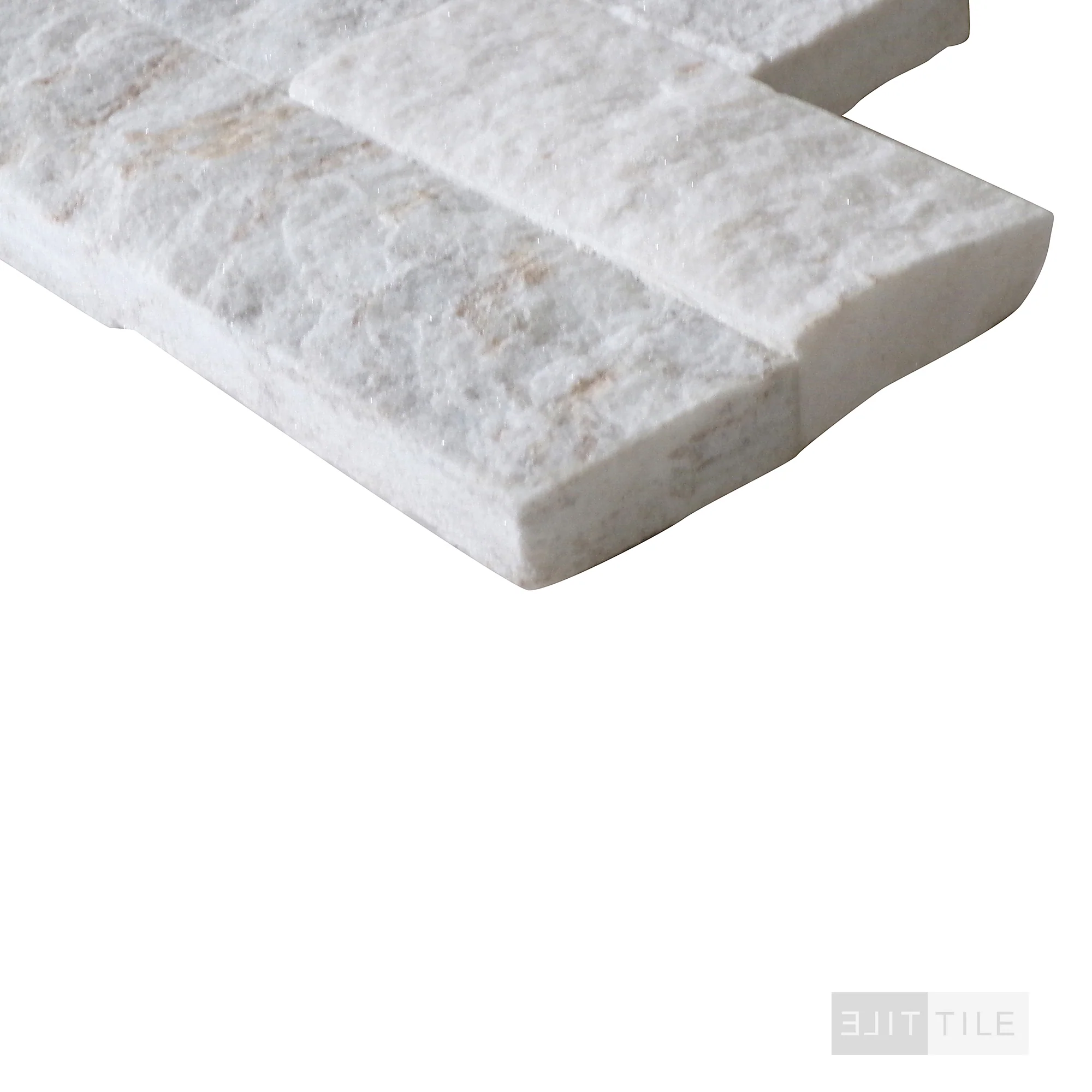 Rockmount Quartzite Stacked Stone Panel 6X24 White Splitface - Image 4