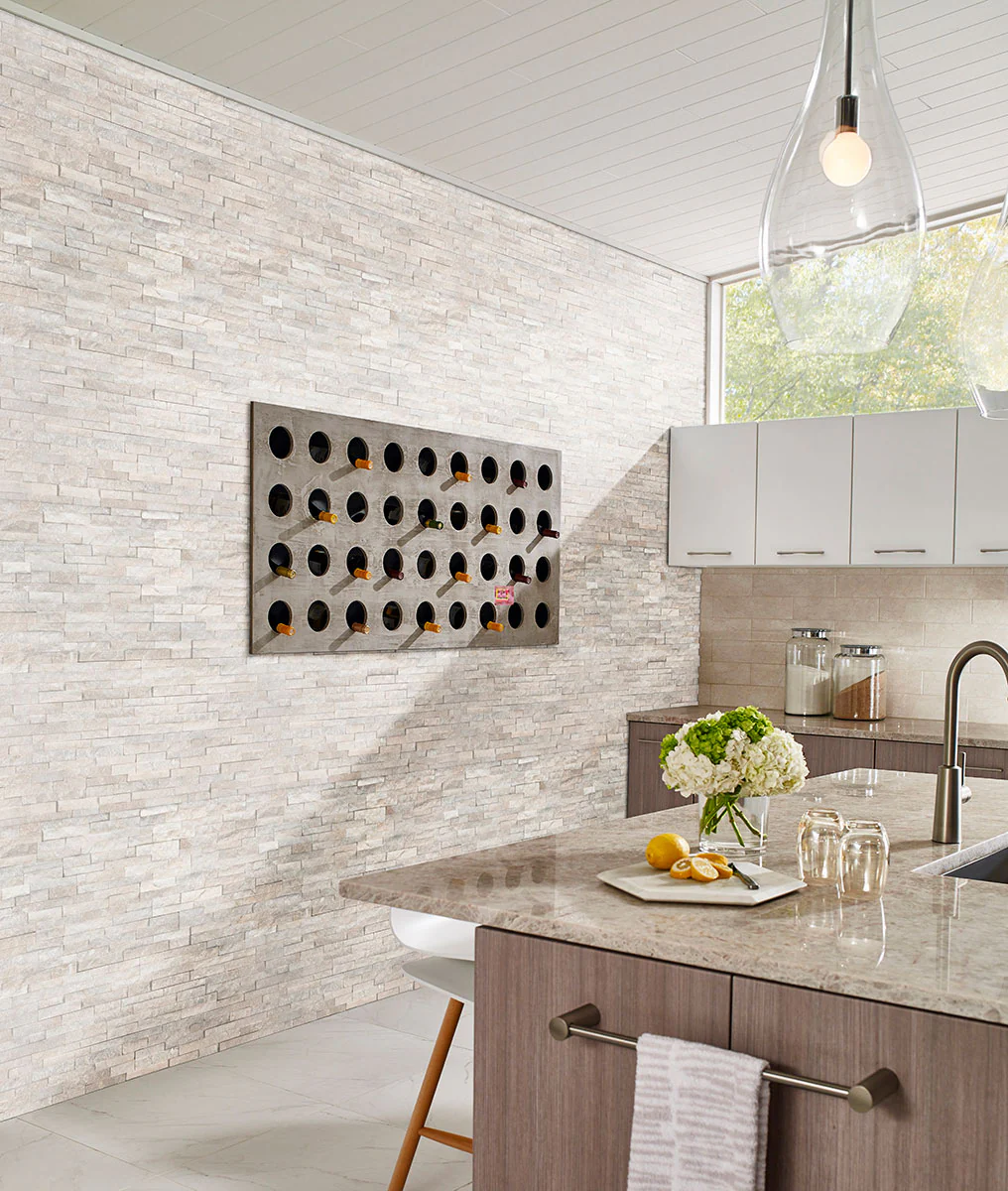 Rockmount Marble Mini Stacked Panel 4.5X9 White Splitface - Image 2