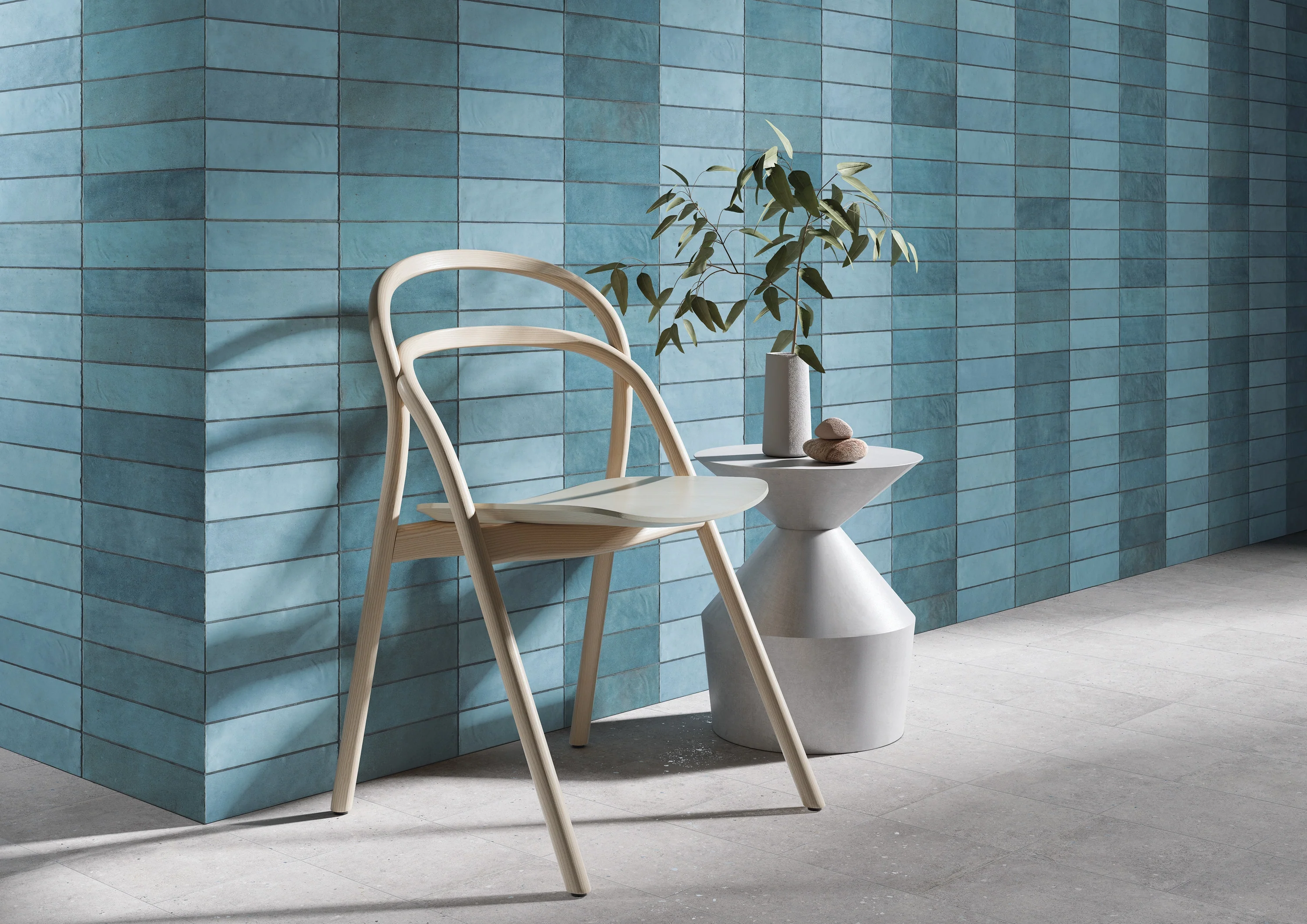 Sahn Wall Tile 2.6X7.9 Aqua Matte - Image 2
