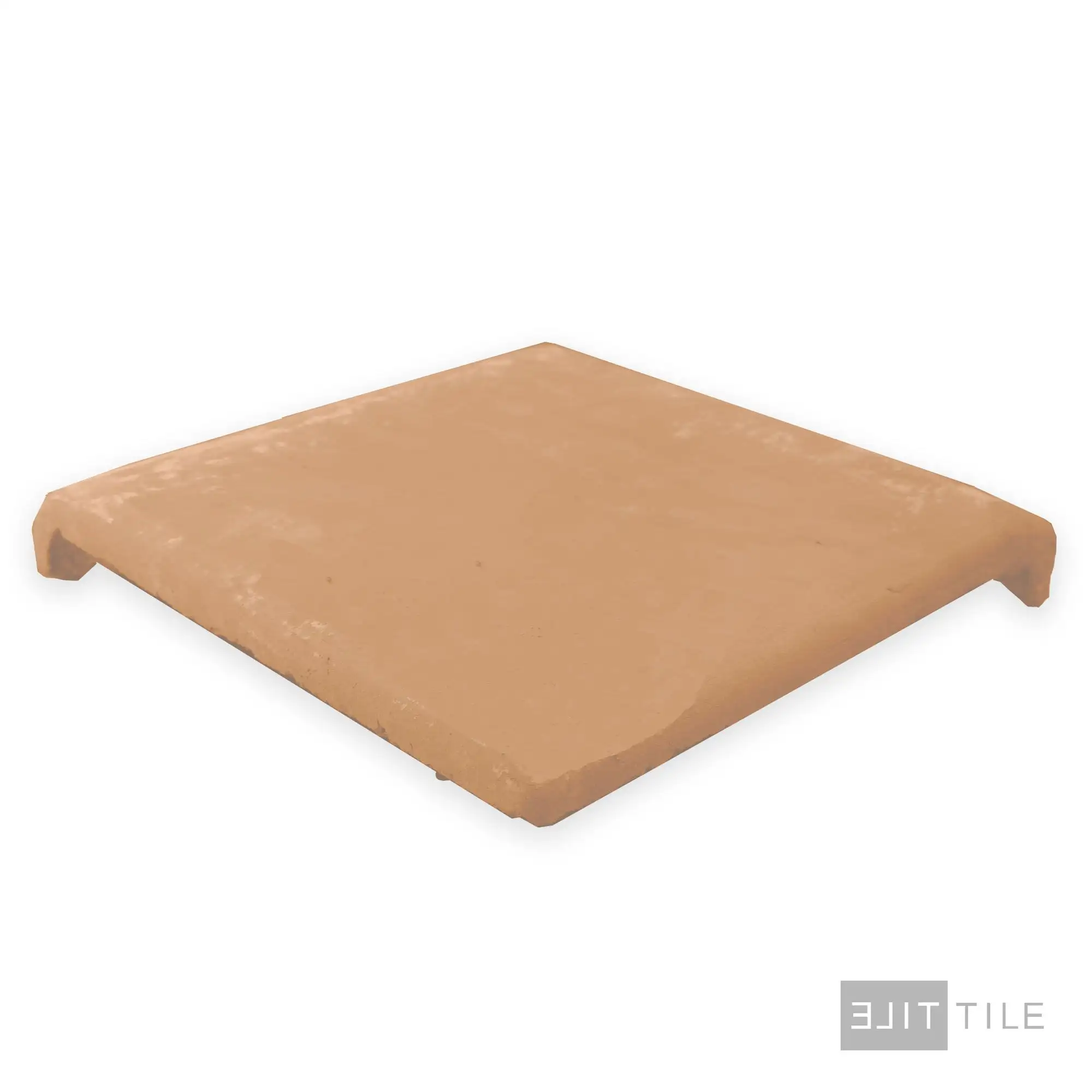 Saltillo Regular Stair Coping Corner Terracotta Paver 12X12 Salmon Natural