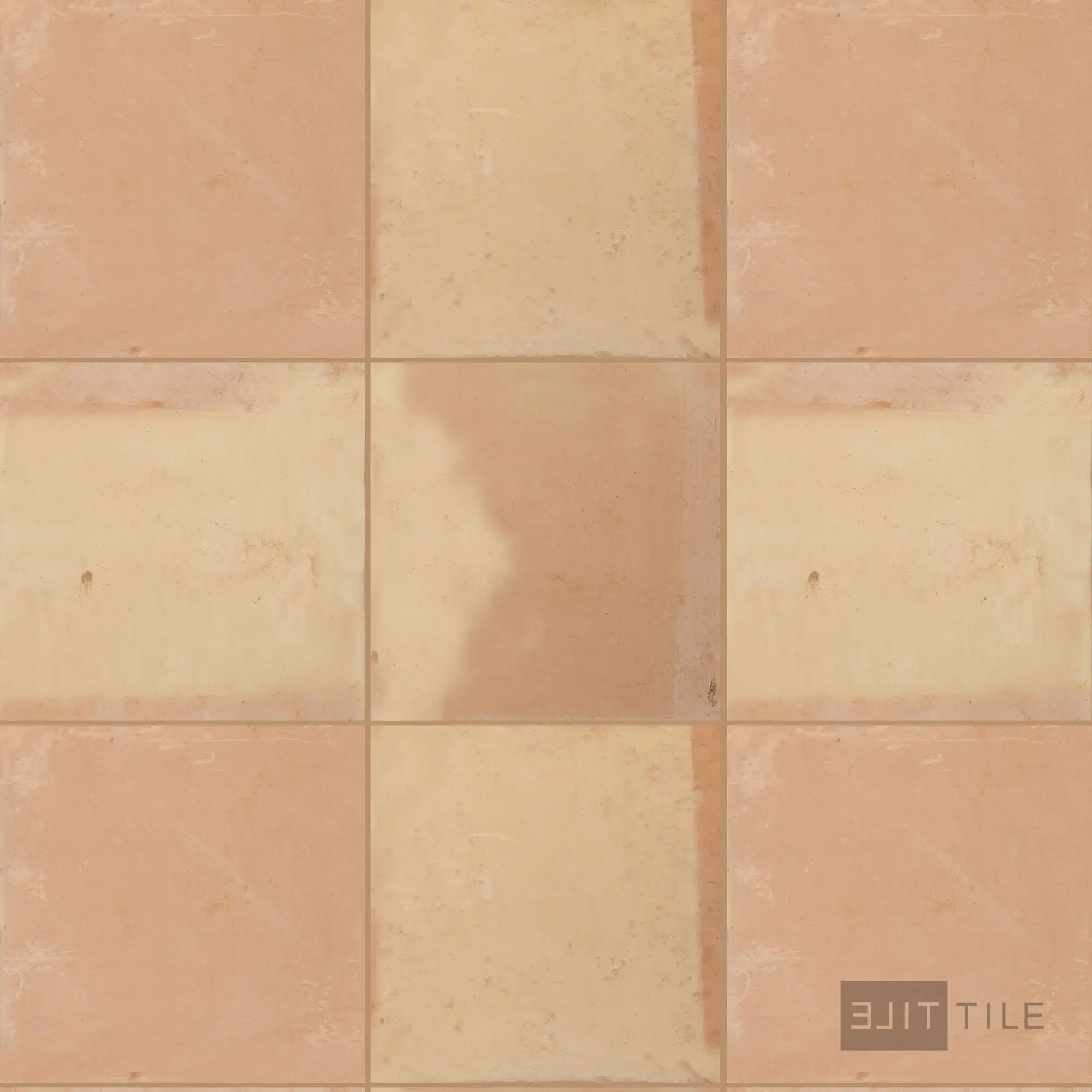 Saltillo Regular Square Edge Terracotta Paver 8X8 Salmon Natural