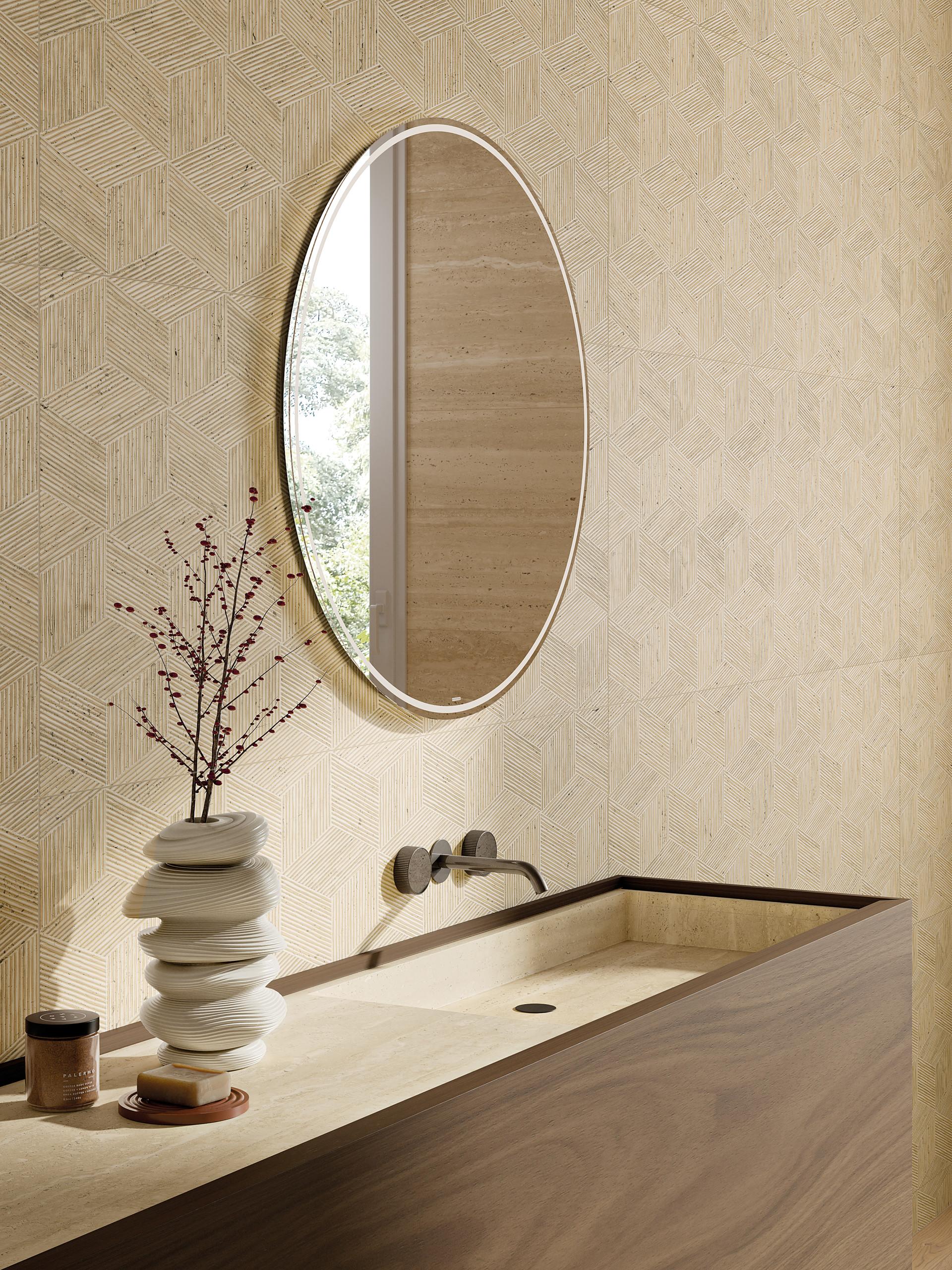 Sensi Roma Cube Deco Satin 24X48 Cream - Image 2