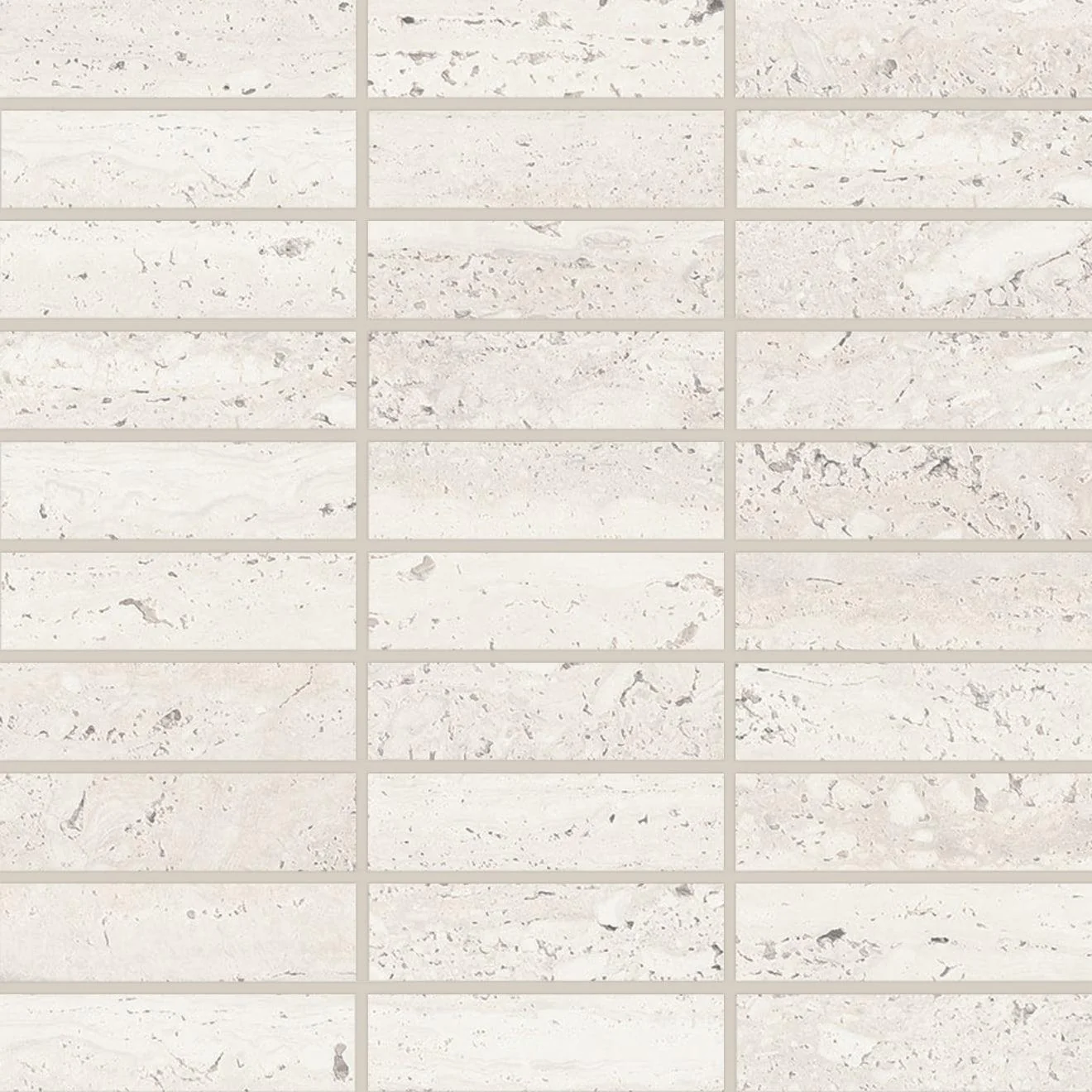 Sensi Roma 1X4 Straight Set Mosaic Matte 12X12 White
