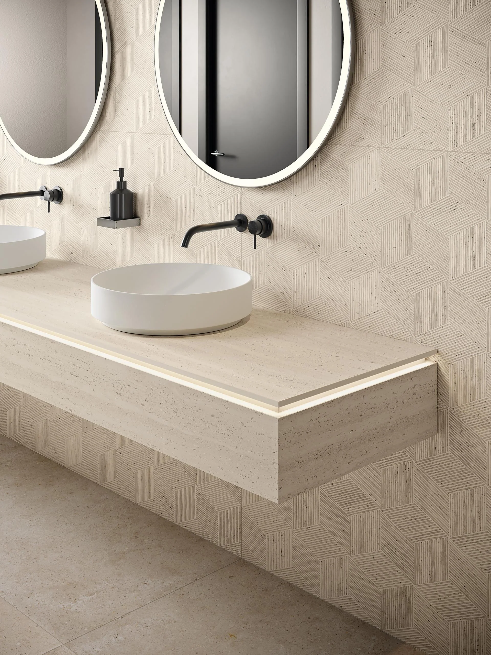 Sensi Roma Cube Deco Satin 24X48 White - Image 3
