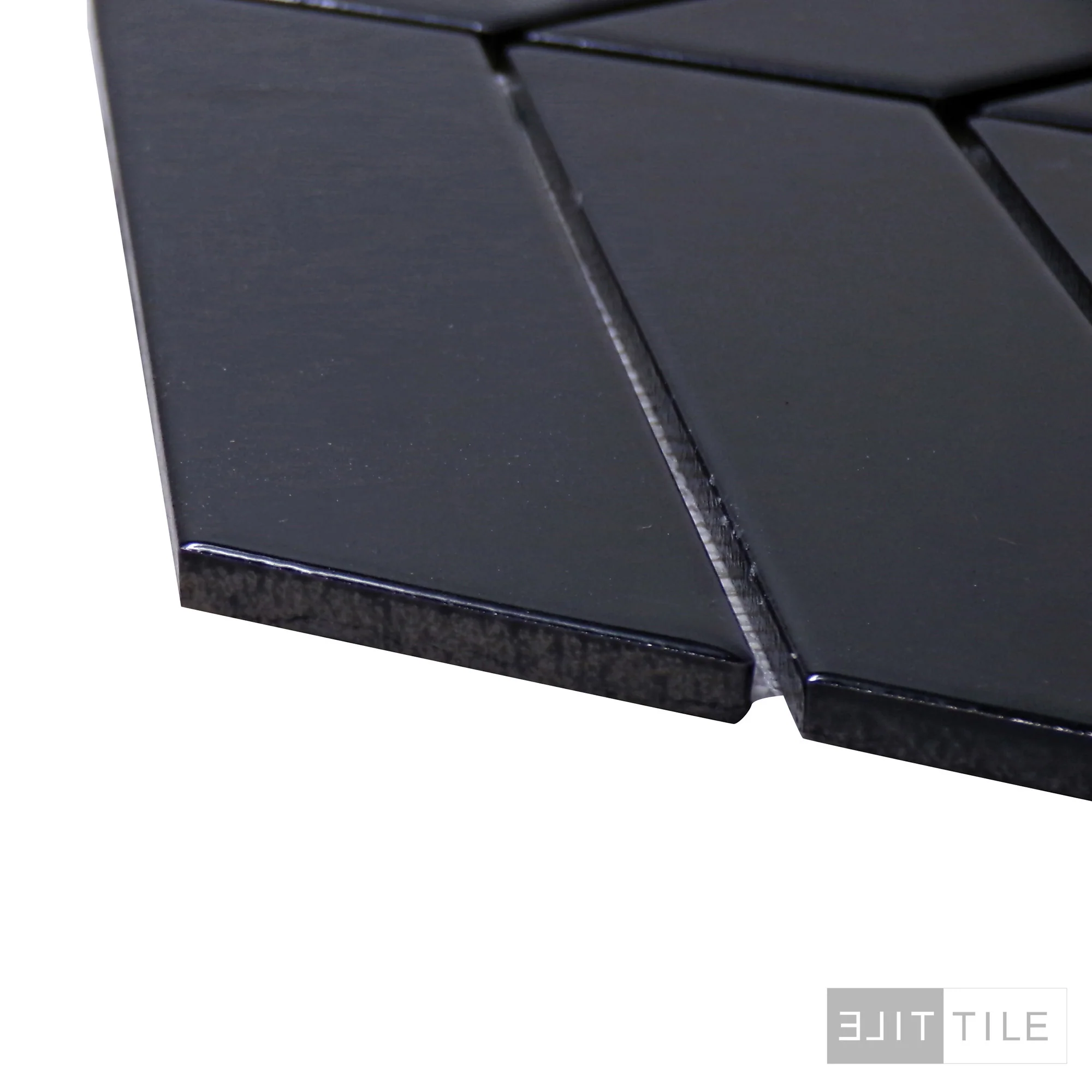 Shapes Porcelain Mosaic 9X13 Black Glossy - Image 4
