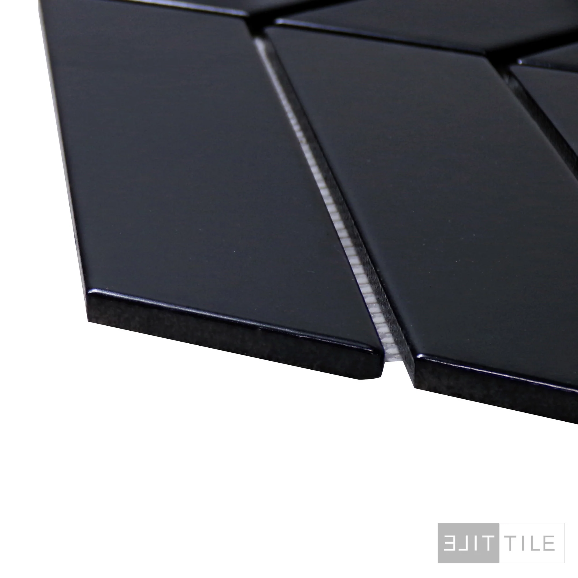 Shapes Porcelain Mosaic 9X13 Black Matte - Image 4