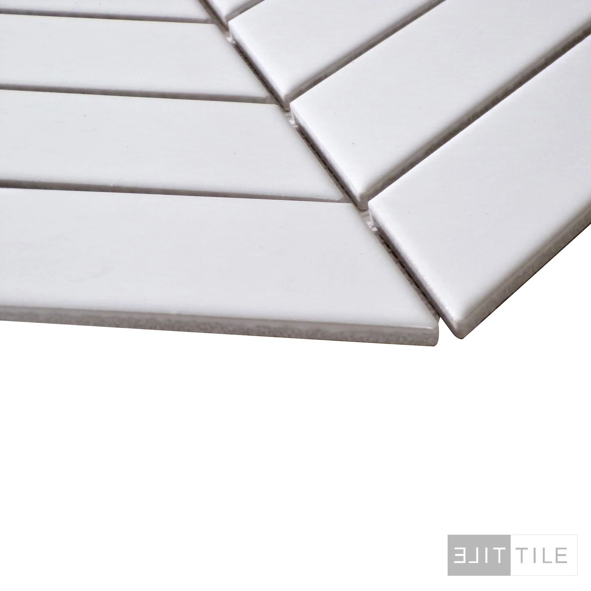 Shapes Porcelain Mosaic 9X13 White Glossy - Image 3