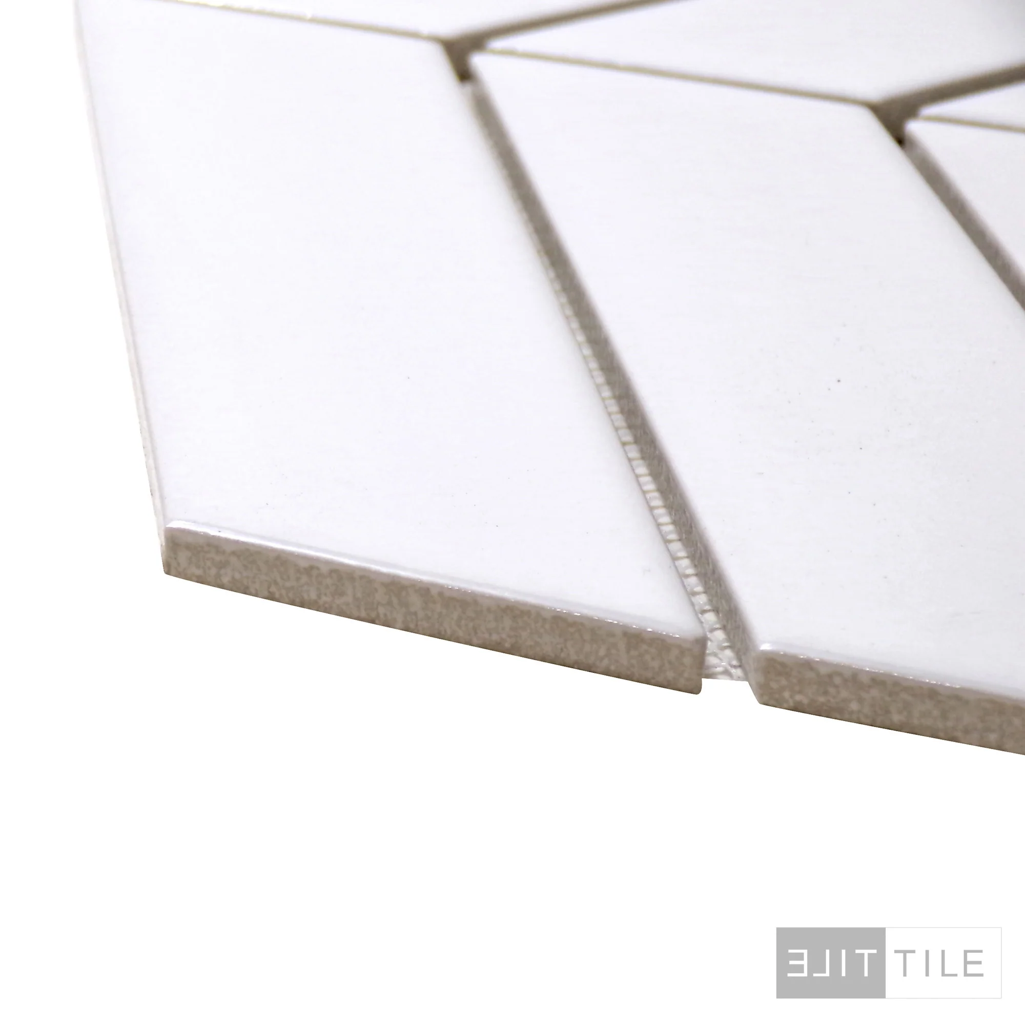 Shapes Porcelain Mosaic 9X13 White Glossy - Image 4