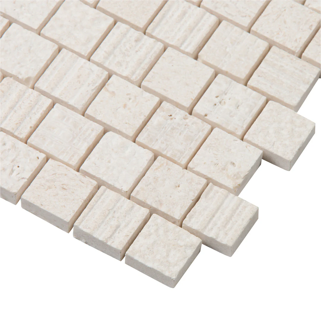 Shift Shuffle Square Mosaic 12X12 Cream Textured - Image 3