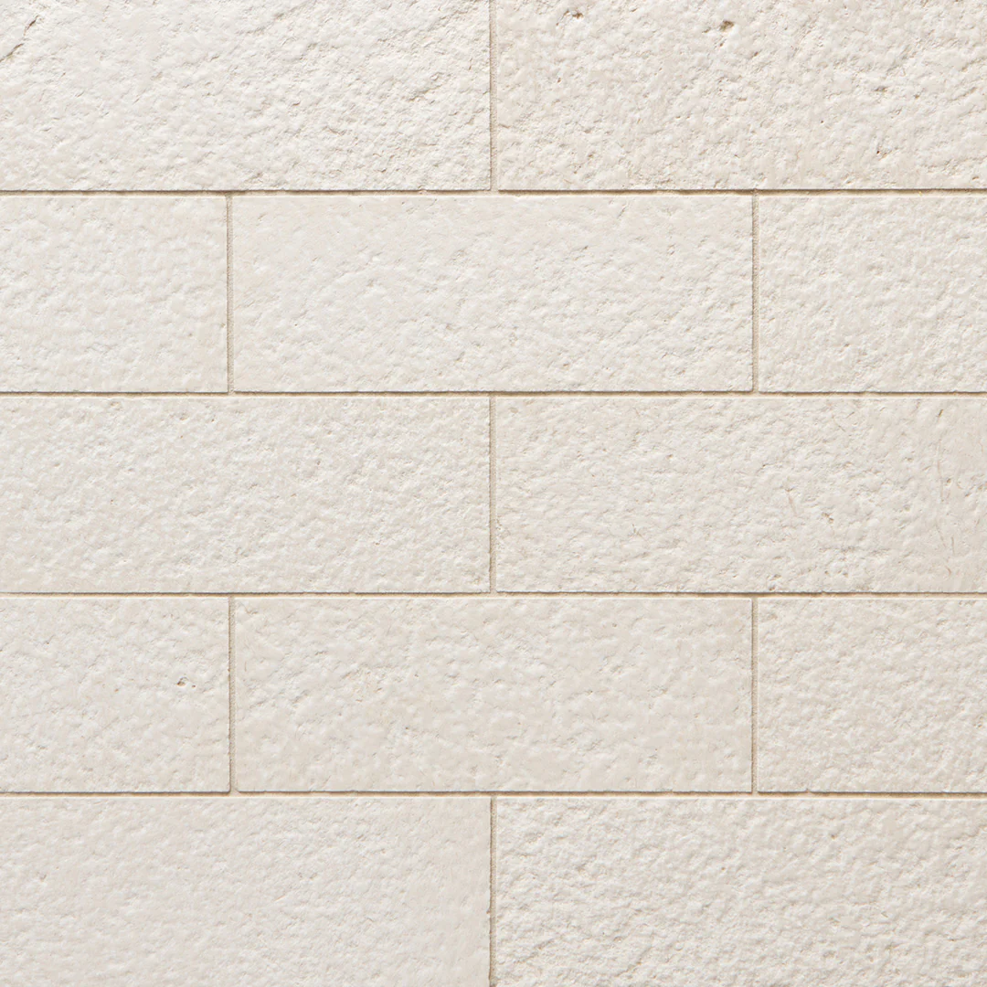 Shift Hammer Rectangle Mosaic 3X8 Cream Textured