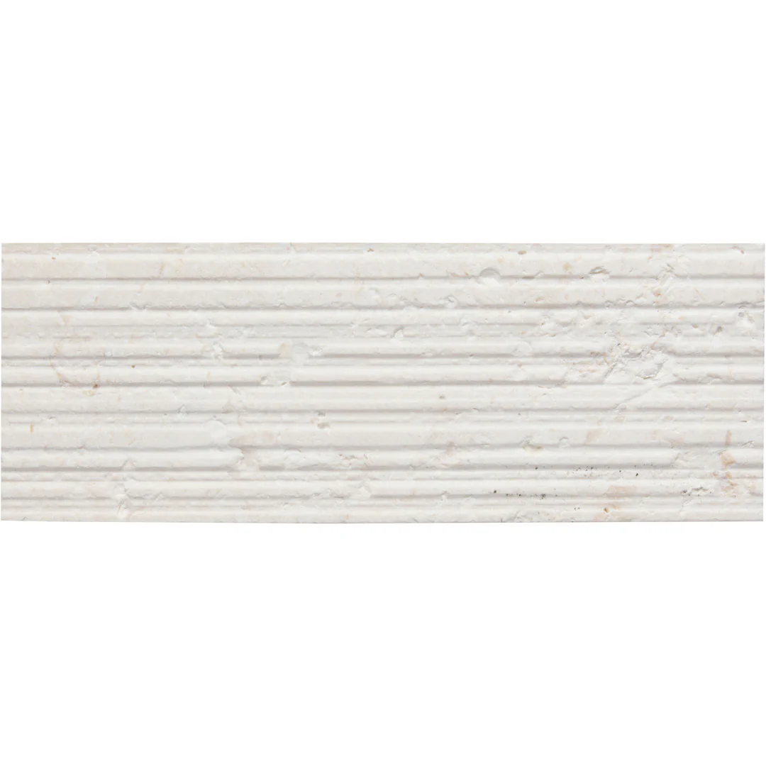 Shift Rake Rectangle Mosaic 3X8 Cream Textured - Image 2