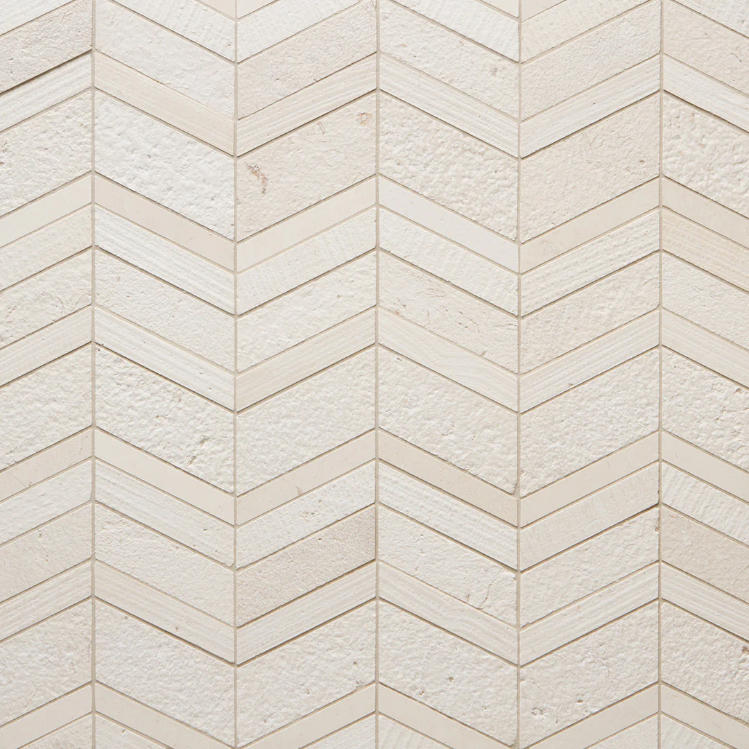 Shift Chevron Mosaic 8-1/4X7-5/8 Cream Textured