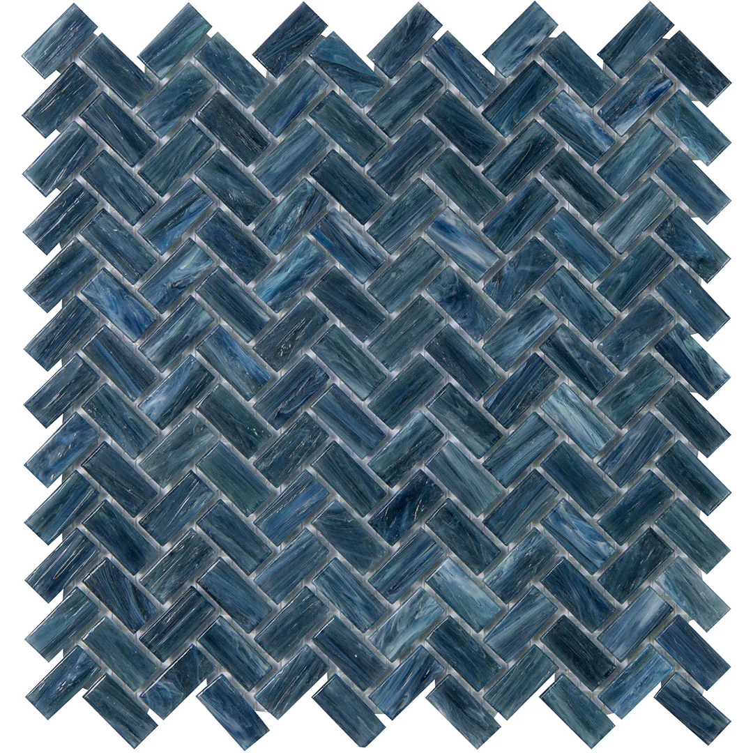 Shimmer Herringbone Mosaic 12X12 Marina Textured - Image 2