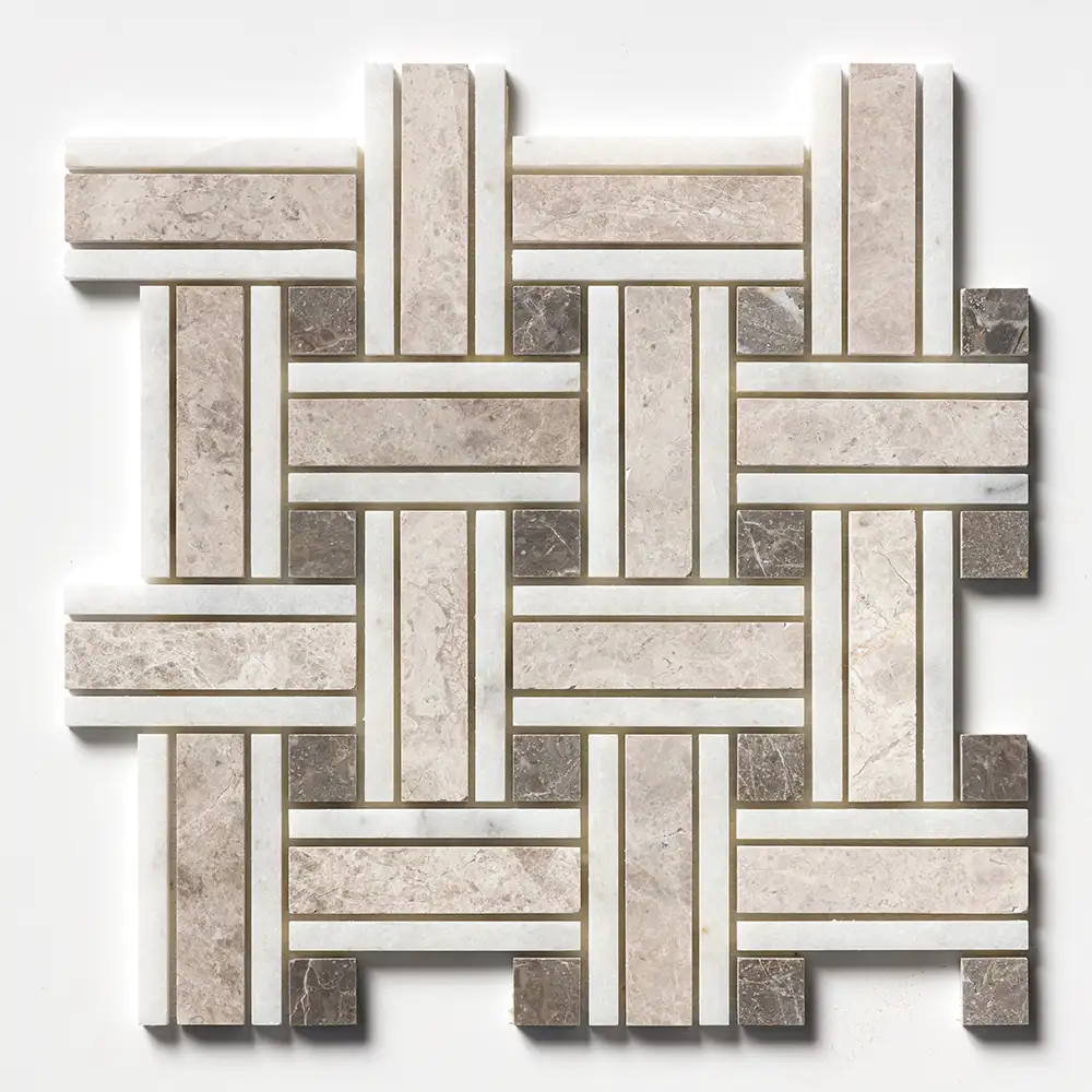 Silver Shadow Marble Lattice Mosaic 12X12 Silver Shadow Honed - Image 3