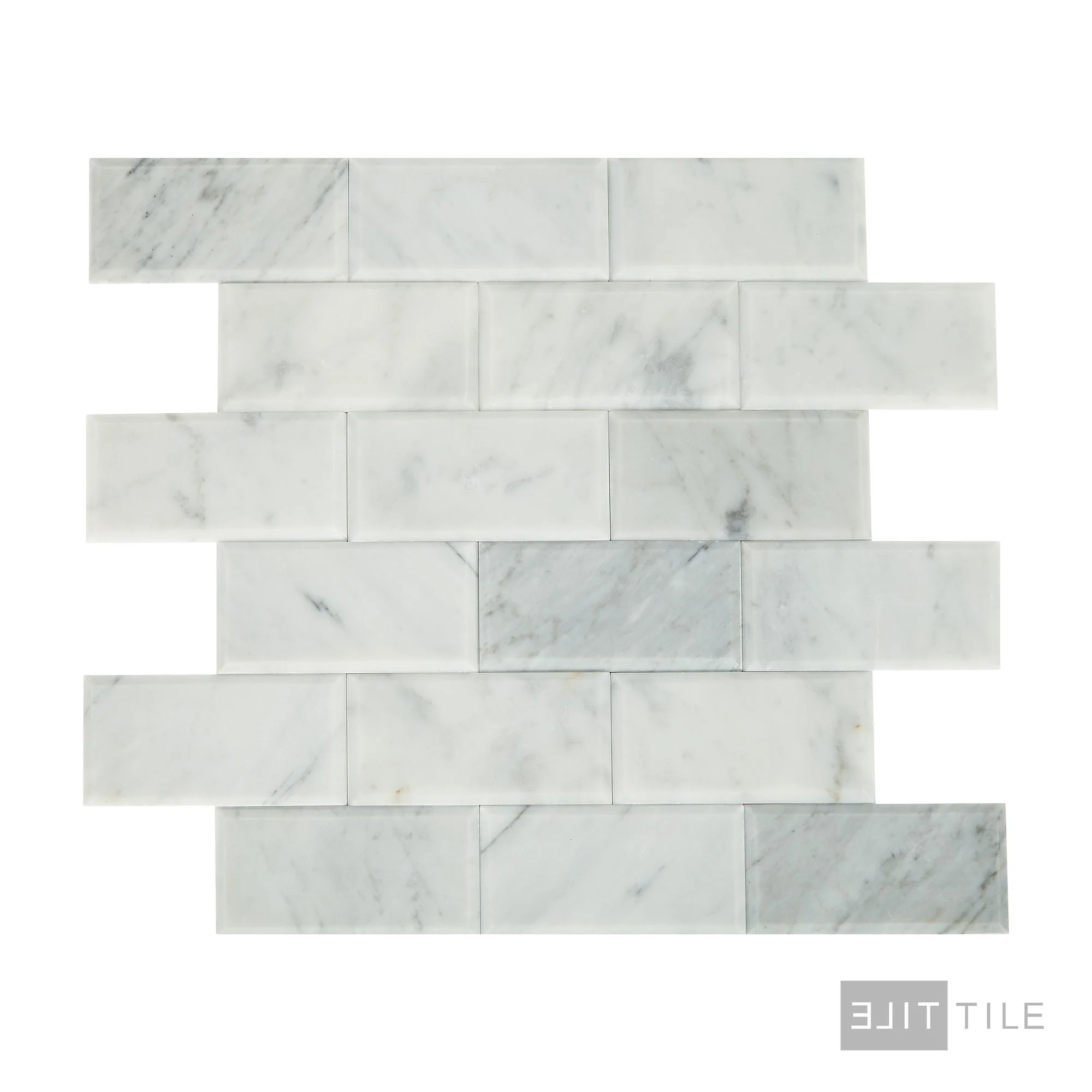 Simplystick Mosaix 2X4 Natural Stone Mosaic 12X12 Carrara White Honed - Image 2