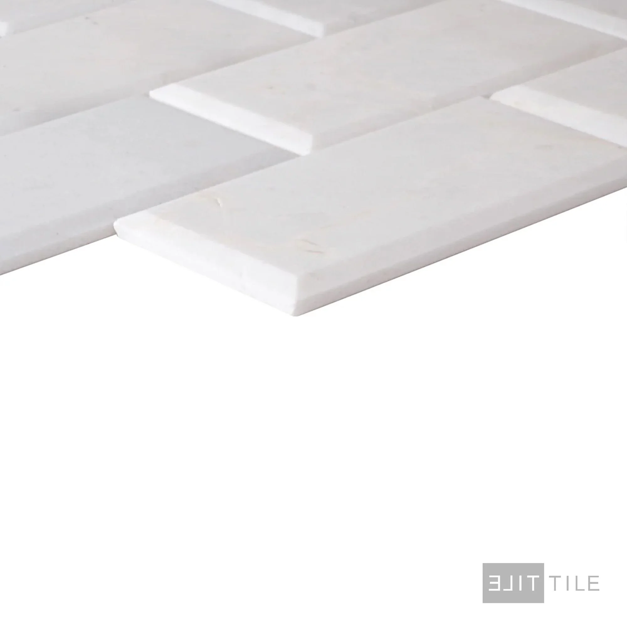 Simplystick Mosaix 2X4 Natural Stone Mosaic 12X12 Carrara White Honed - Image 3
