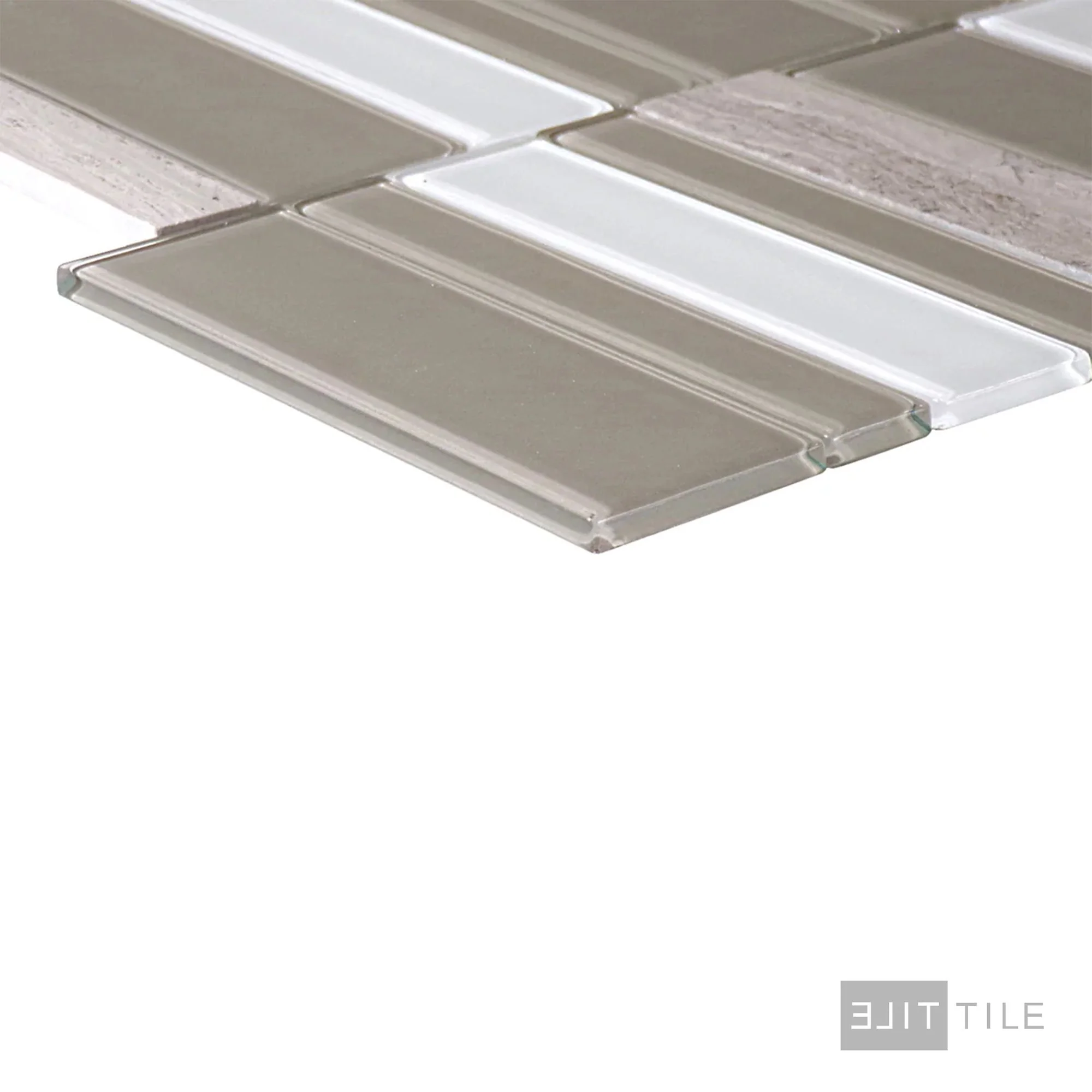 Simplystick Mosaix 4 Natural Stone Mosaic 12X11 Chenille White And Glass Blend Honed - Image 4