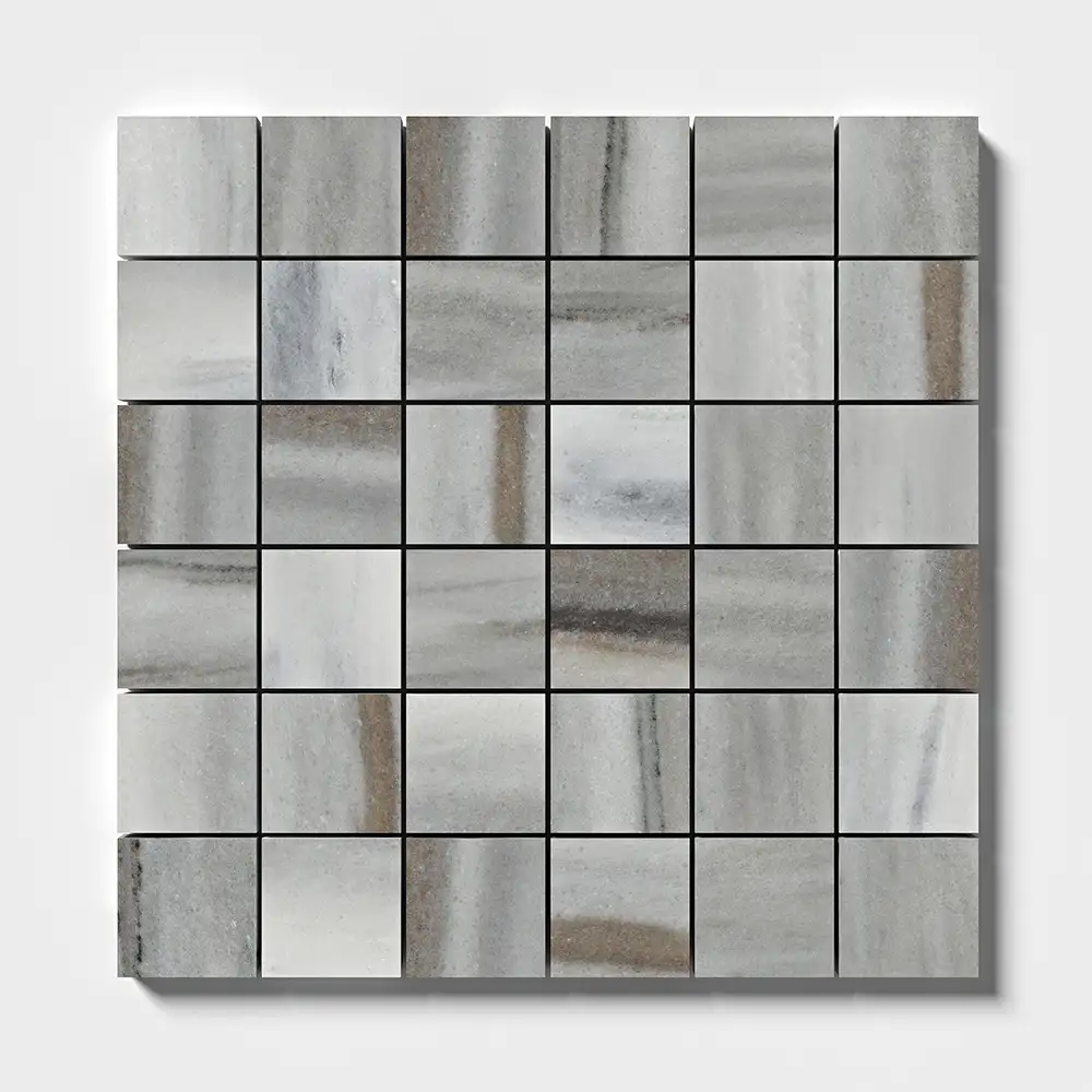 Skyline Honed Marble 2X2 Square Mosaic 12X12 Skyline Honed - Image 2
