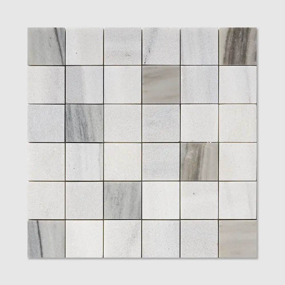 Skyline Leather Marble 2X2 Square Mosaic 12X12 Skyline Multi Finish