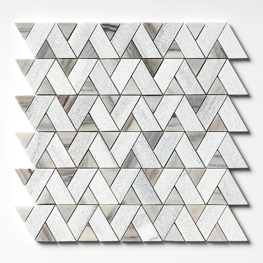 Skyline Polished Marble Monte Mosaic 12-3/8X12-3/8 Skyline Multi Finish - Image 3