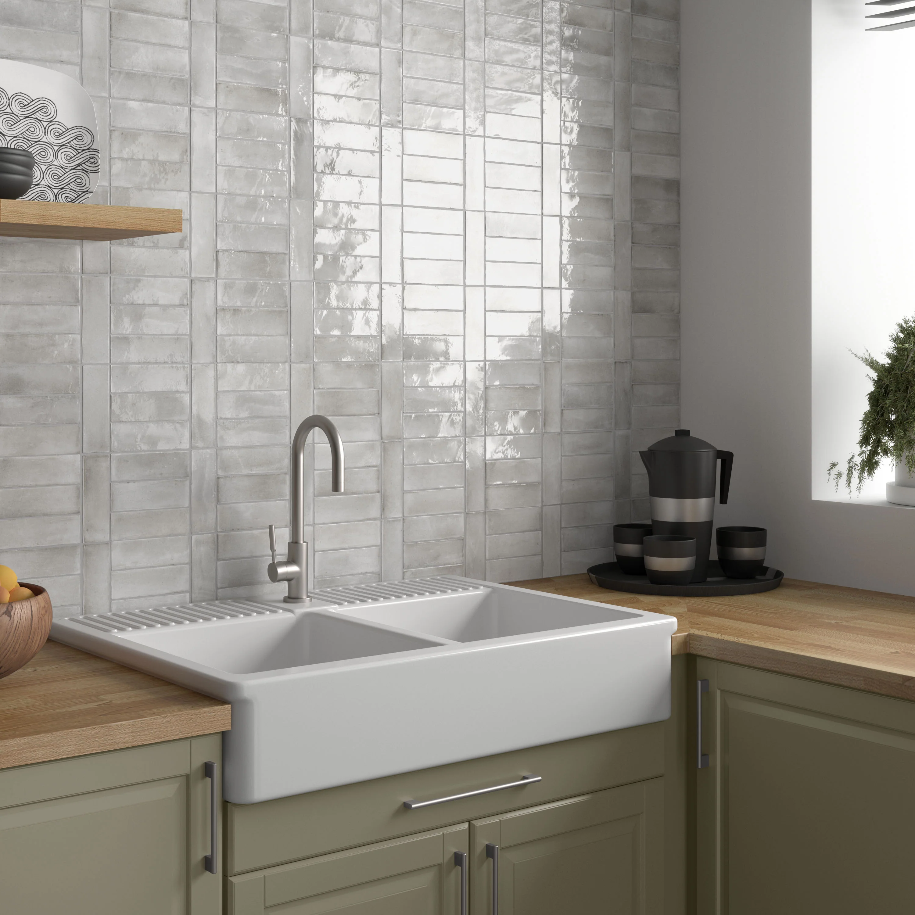 Soco Porcelain 2X6 Grey Glossy - Image 2