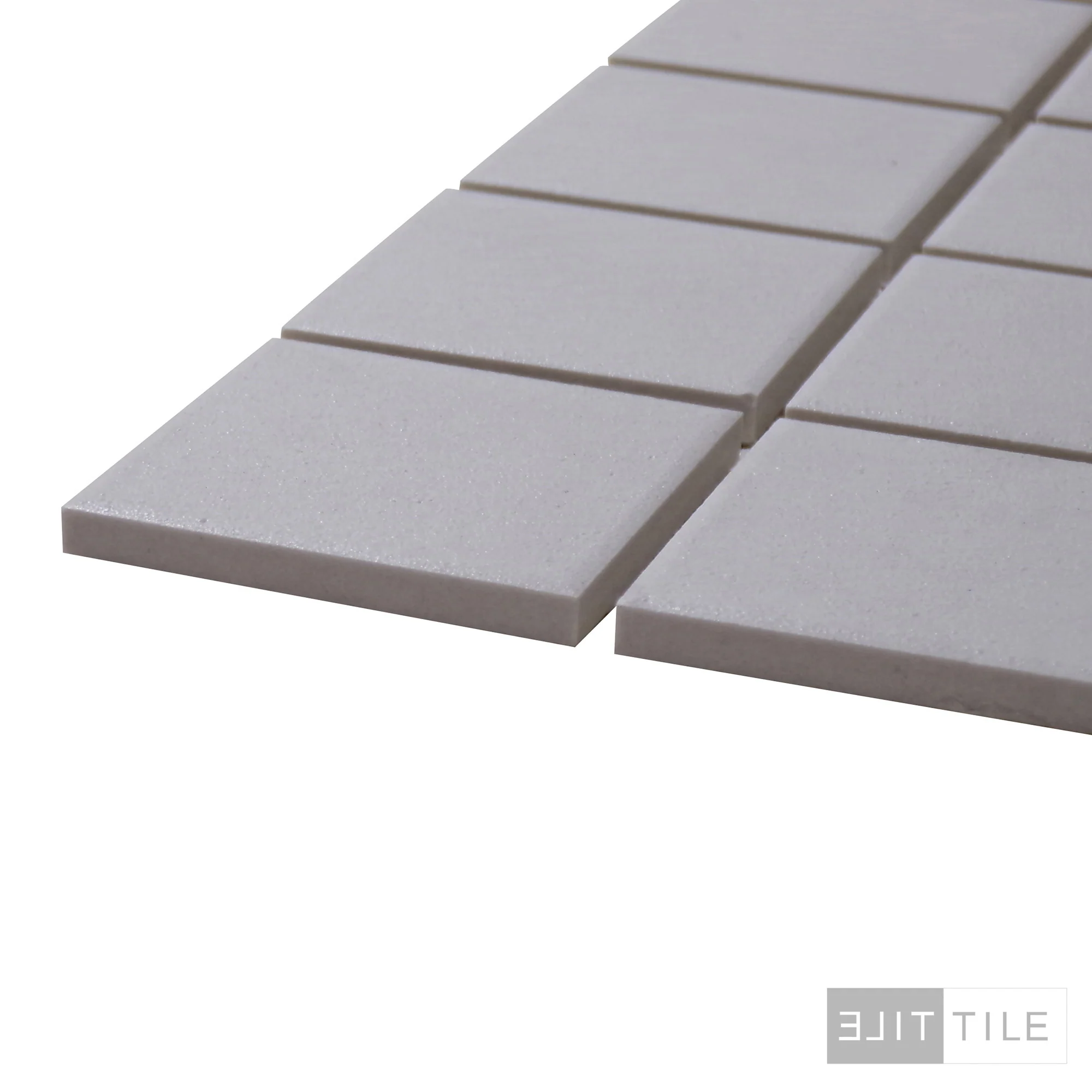 Solids Porcelain Mosaic 2X2 Square 12X12 White Matte - Image 3