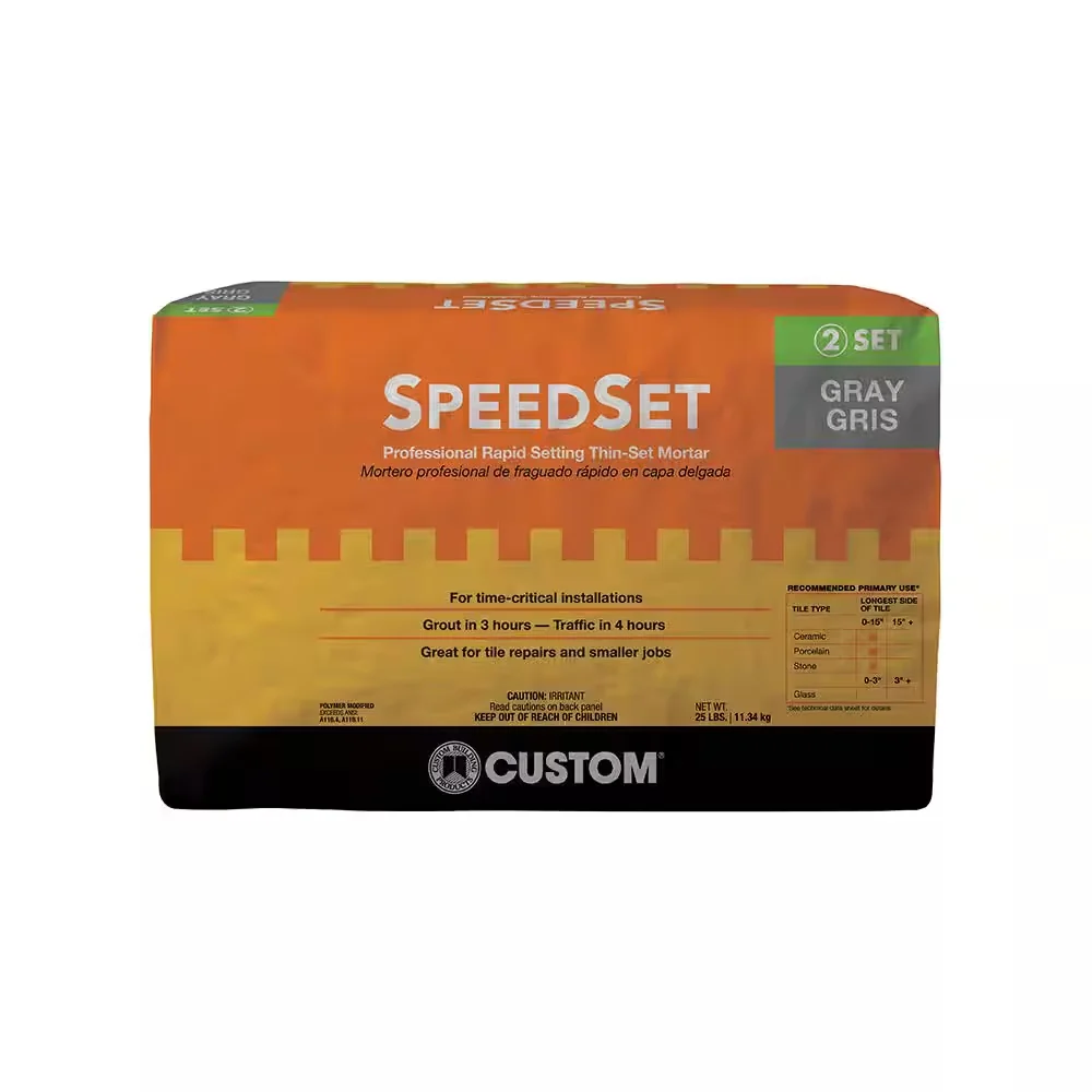 Speedset Fortified Thinset Mortar 25 Lb. Bag Gray