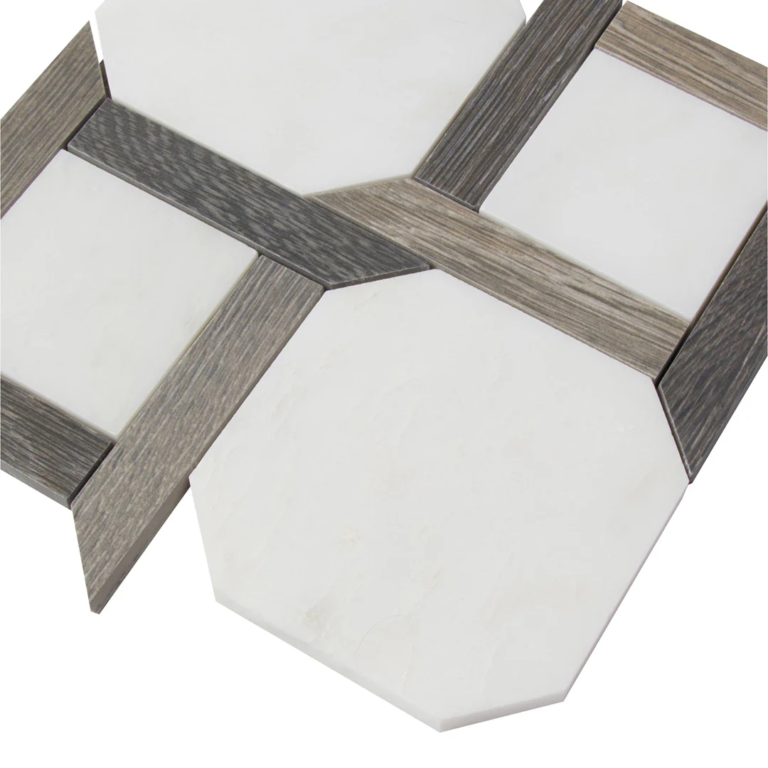 Sterling Row Rattan Mosaic 8-1/16X8-1/8 Charcoal Natural - Image 3