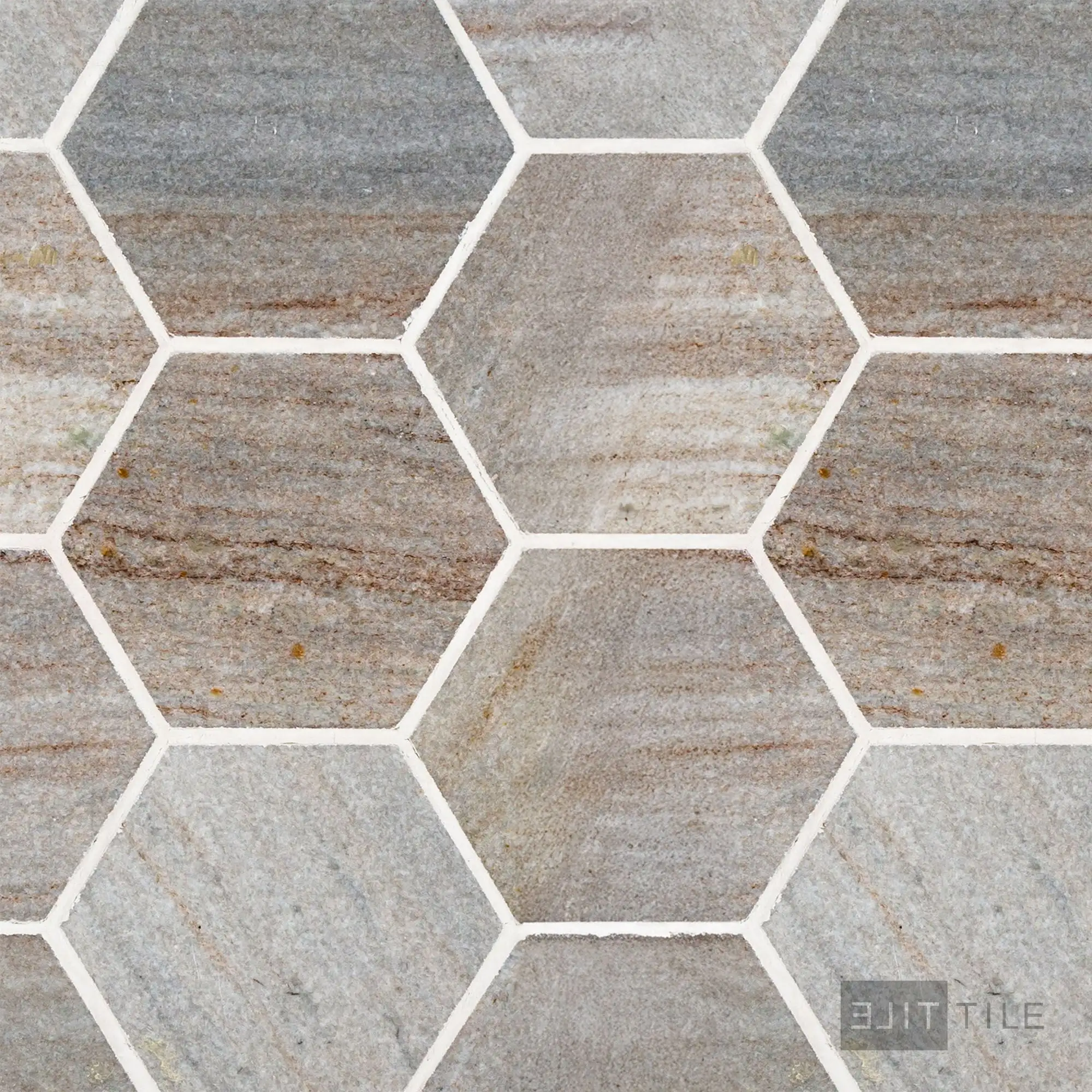 Sto-Re 4X4 Hexagon Marble Mosaic 11X11 Ocean White Polished