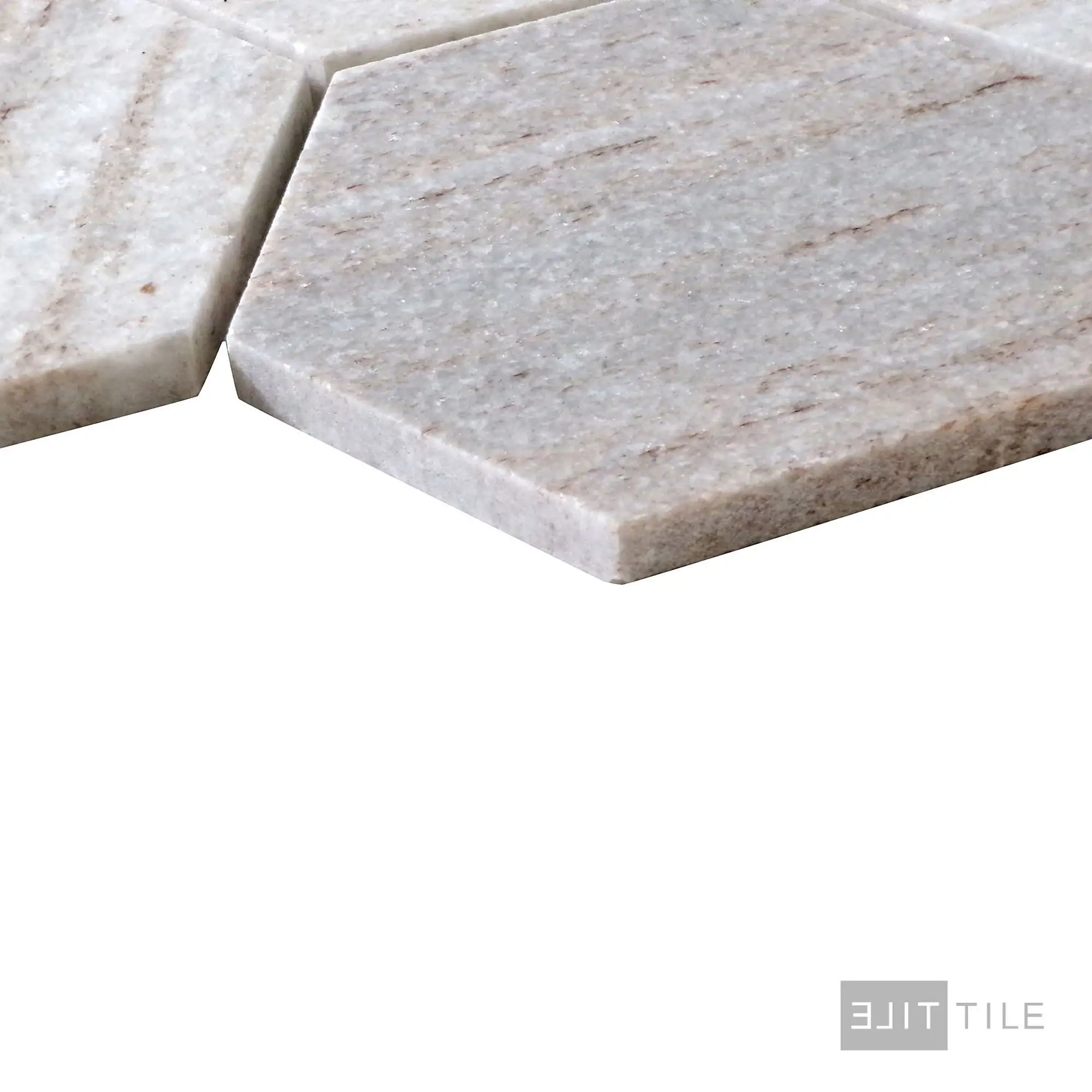 Sto-Re 4X4 Hexagon Marble Mosaic 11X11 Ocean White Polished - Image 3