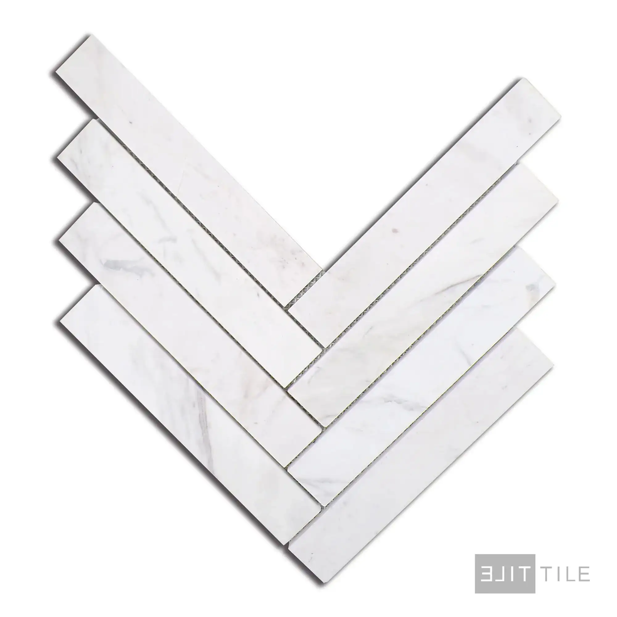 Sto-Re 1-1/2X9 Herringbone Marble Mosaic 10X12 Volakas Polished - Image 2