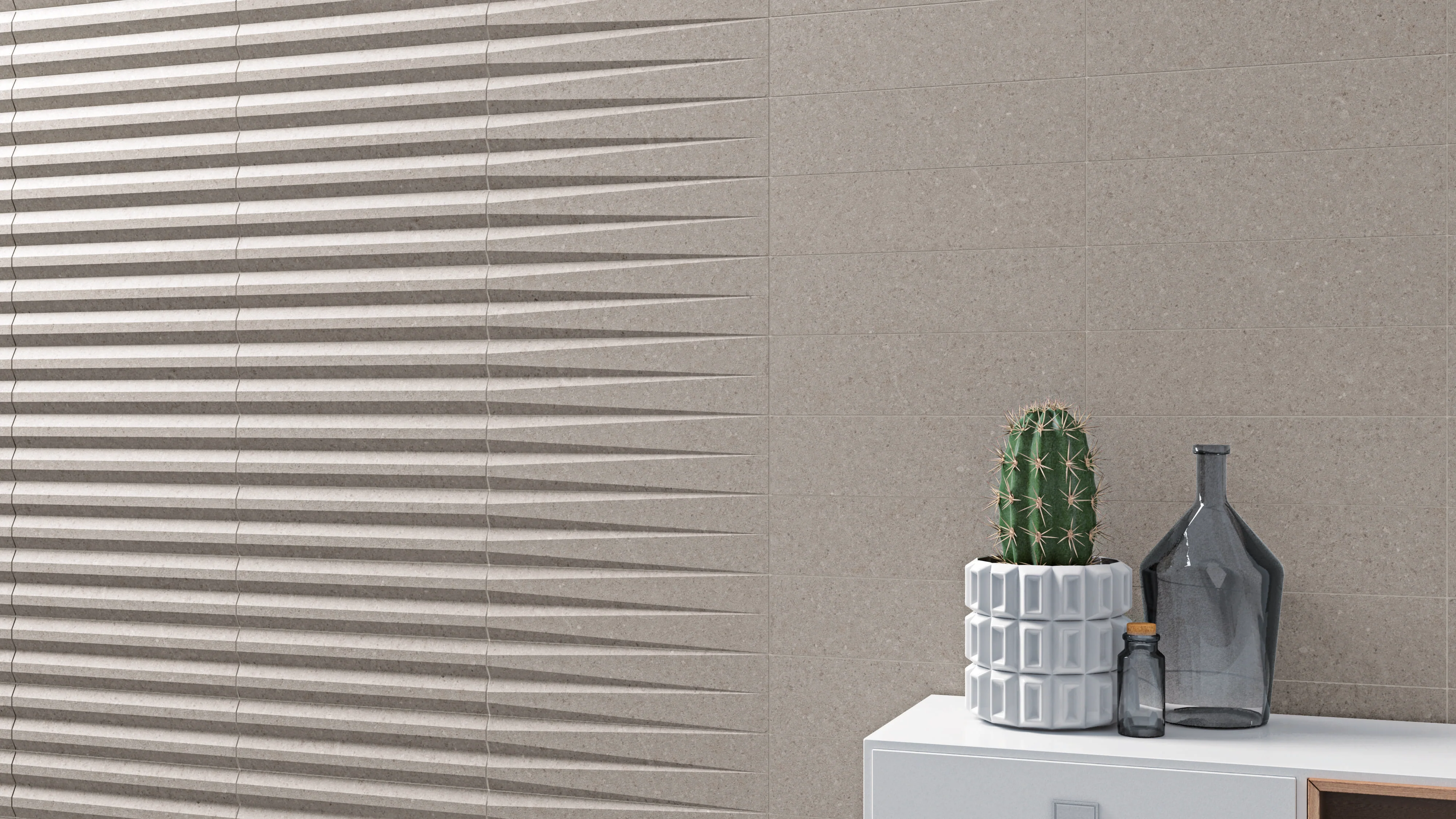 Stripes Matte 3X12 Greige Stone - Image 2