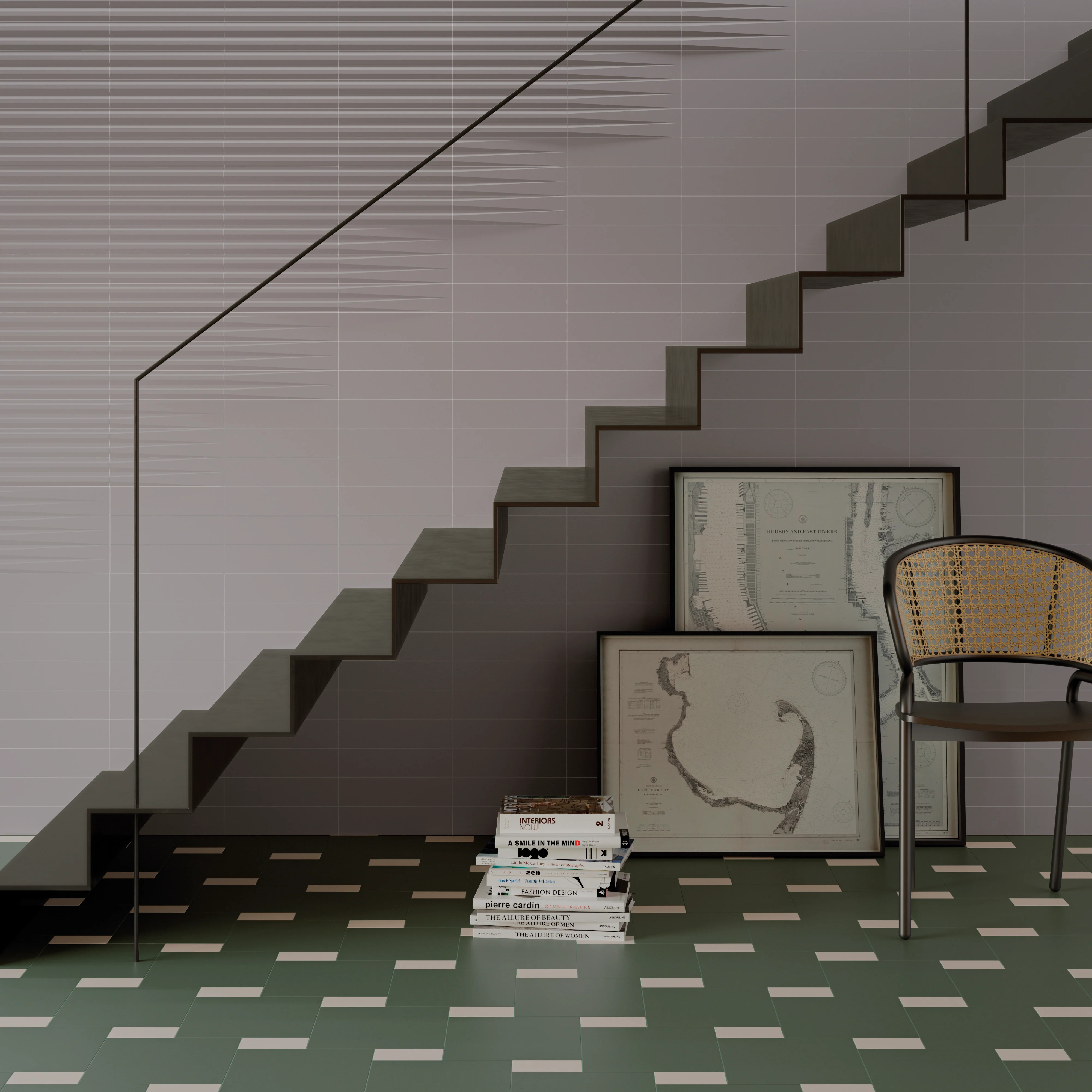 Stripes Matte 3X12 Grey - Image 2