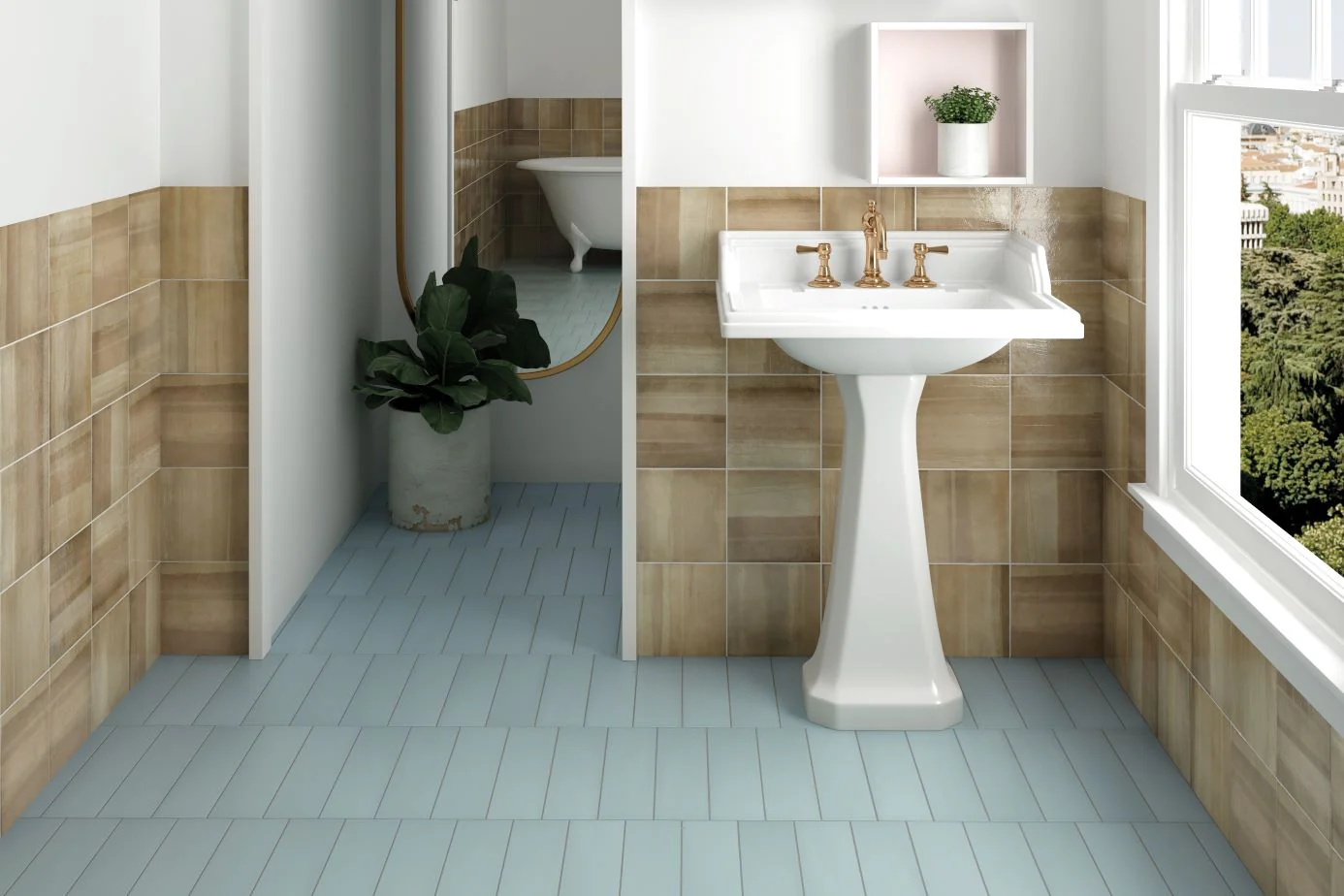 Stromboli Porcelain Tile 3.5X14.5 Bahia Blue Matte - Image 2