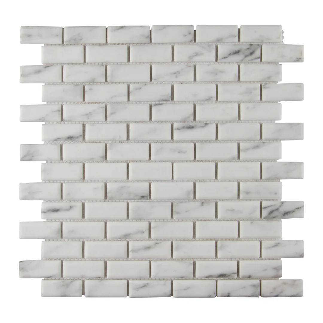 Studio Marble Impressions Rectangle Mosaic 12X12 Grey/White Honed - Image 2