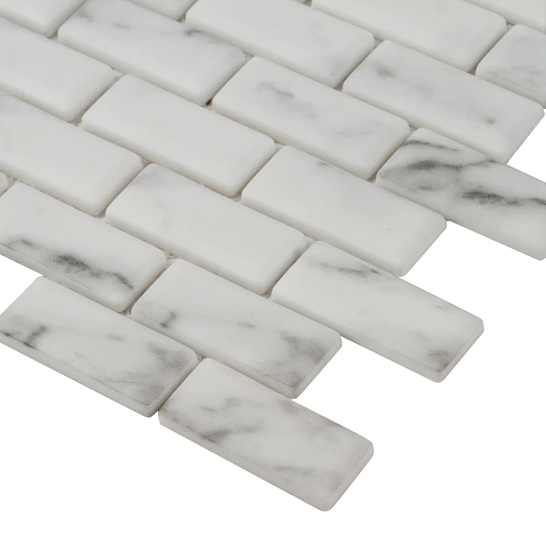 Studio Marble Impressions Rectangle Mosaic 12X12 Grey/White Honed - Image 3