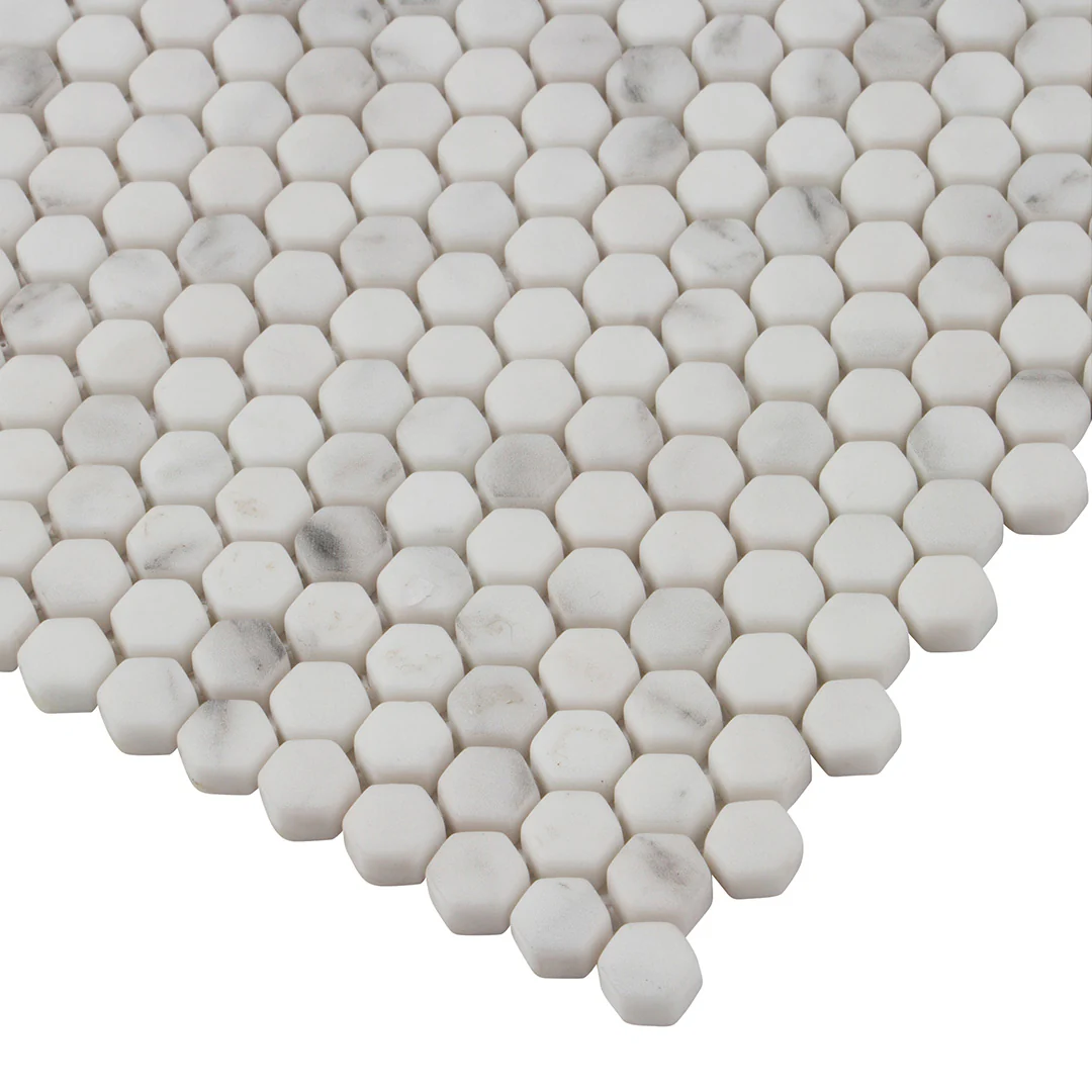 Studio Marble Impressions Hexagon Mosaic 12X12 Grey/White Honed - Image 4