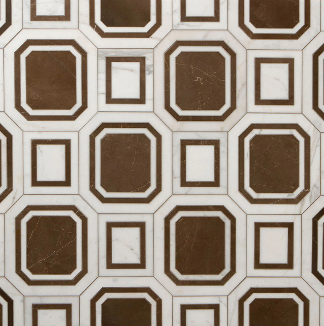 Studio Moderne Stone Mosaic 16-1/4X7-1/4 Cafe Bruno Honed