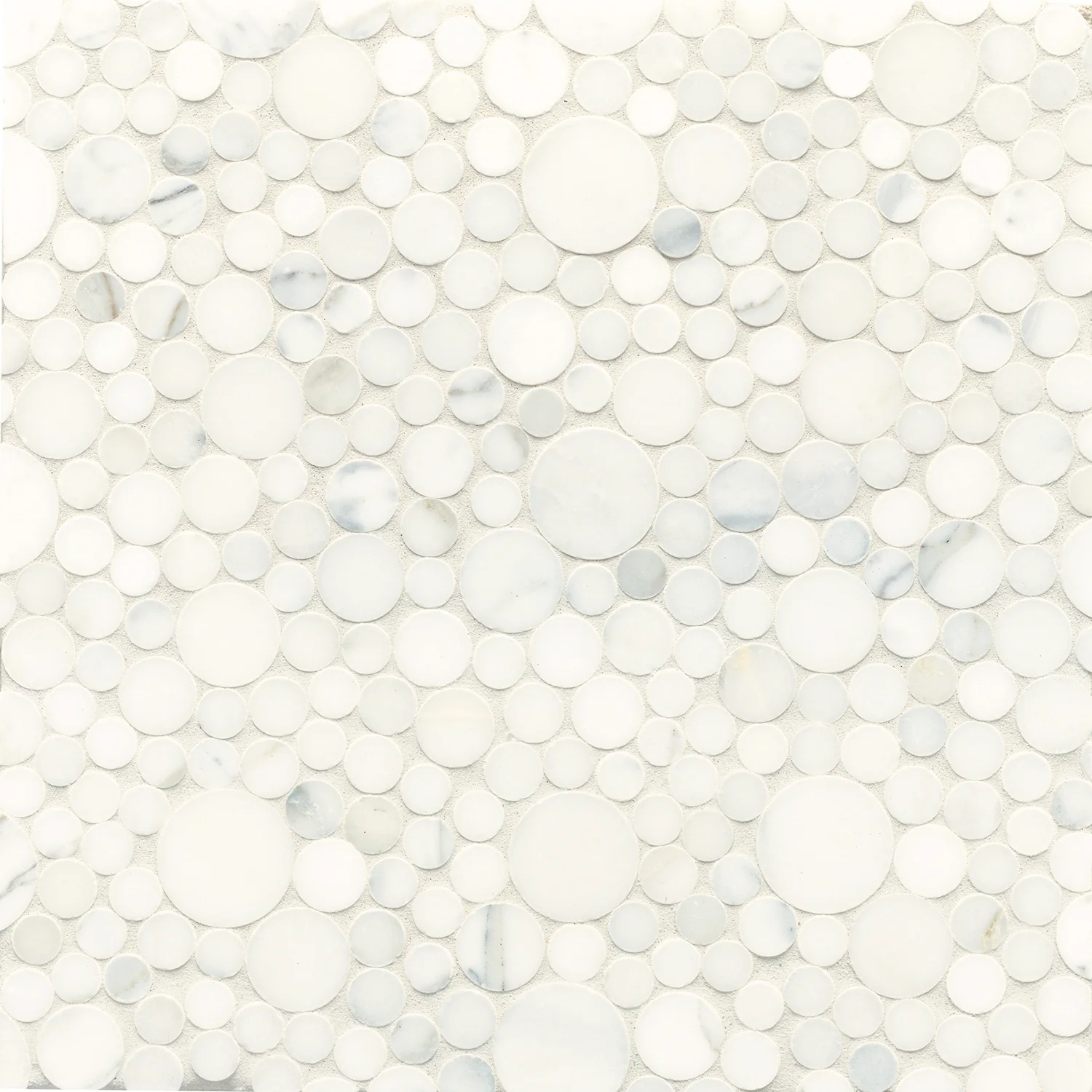 Studio Moderne Stone Circle Mosaic 11X8 Calacatta Honed