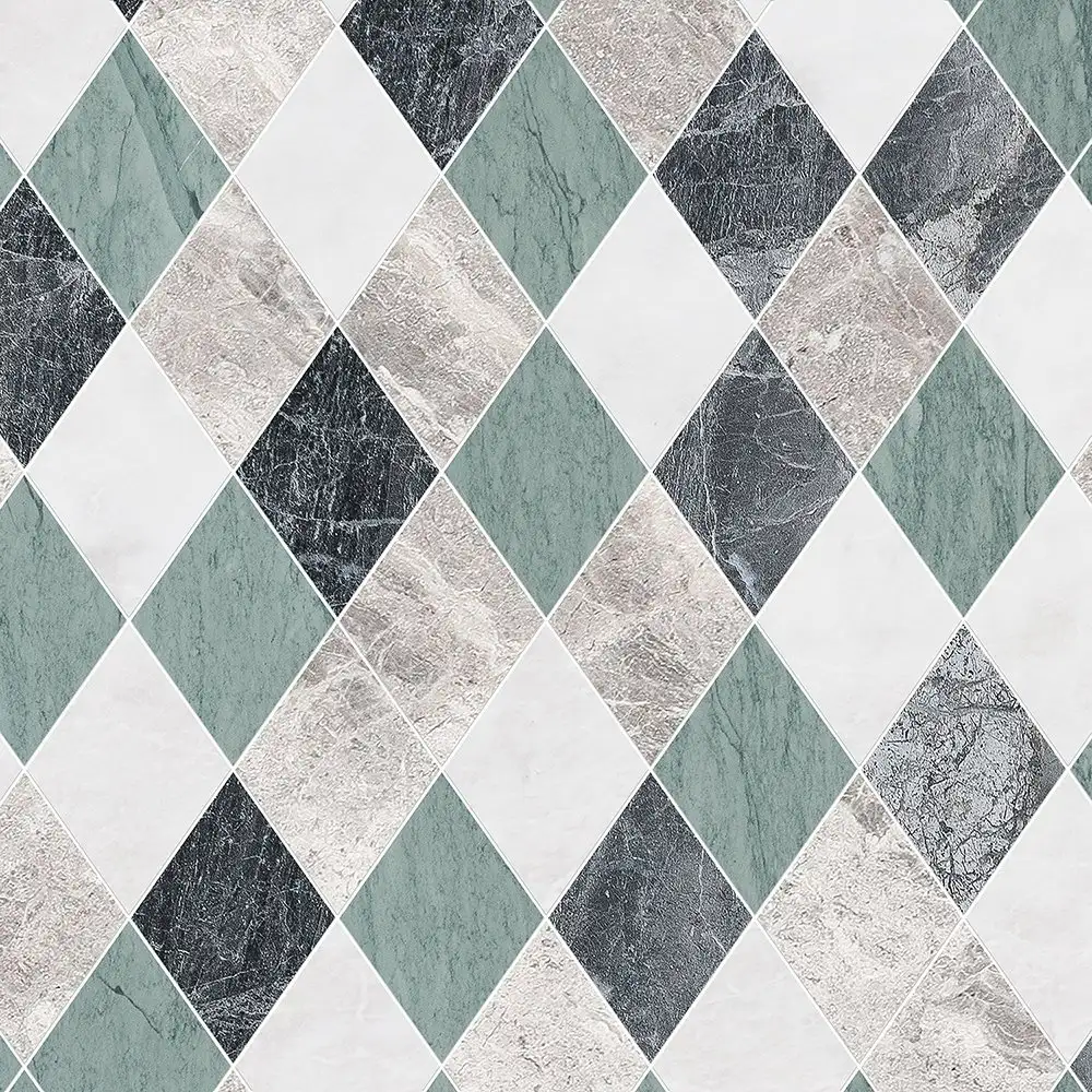 Talya Almas Mosaic 9-5/16X10.5 Iceberg Verde Capri Silver Shadow Multi Finish