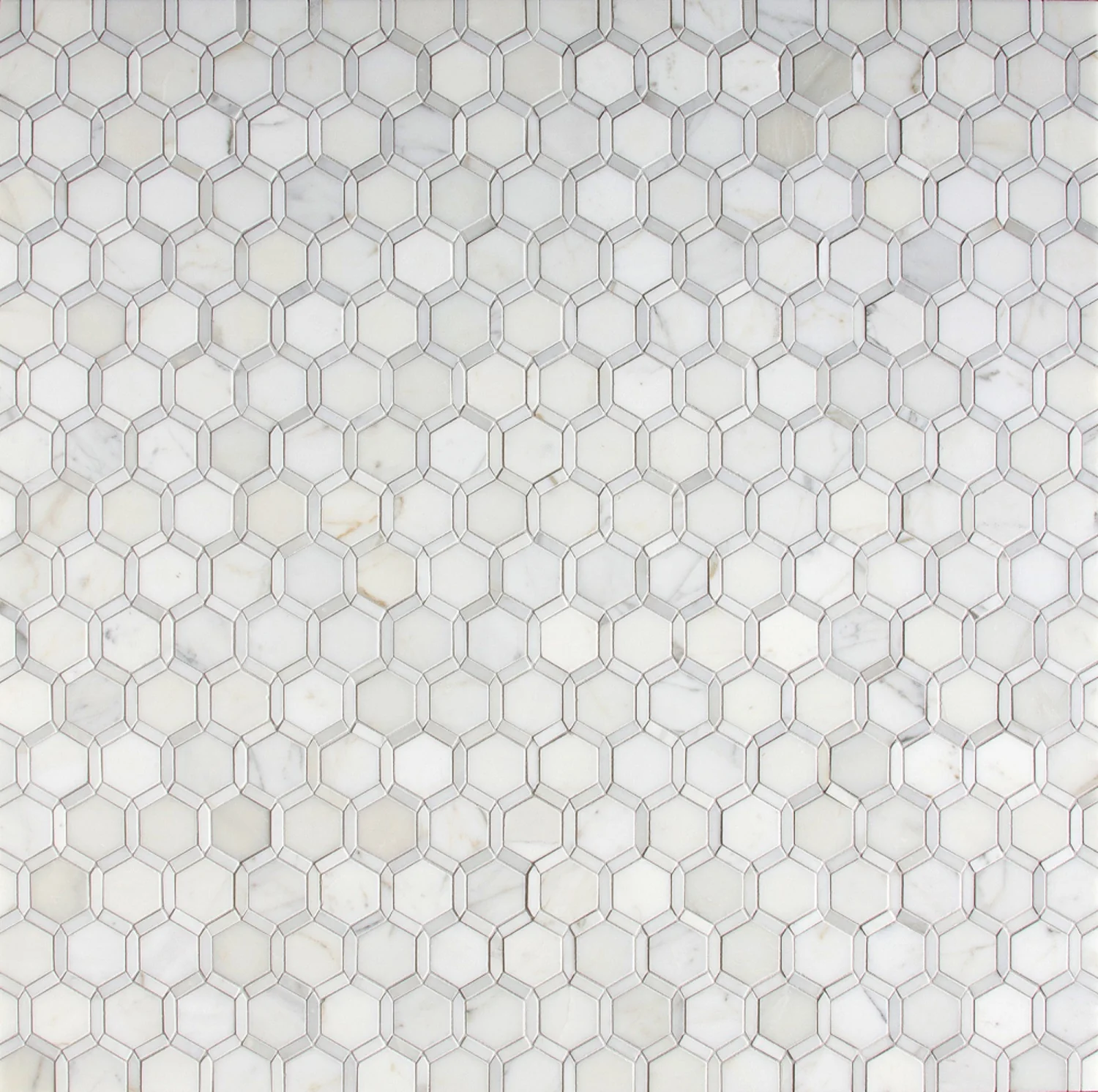 Tangent Mosaic 11-1/4X8-5/8 Calacatta Honed