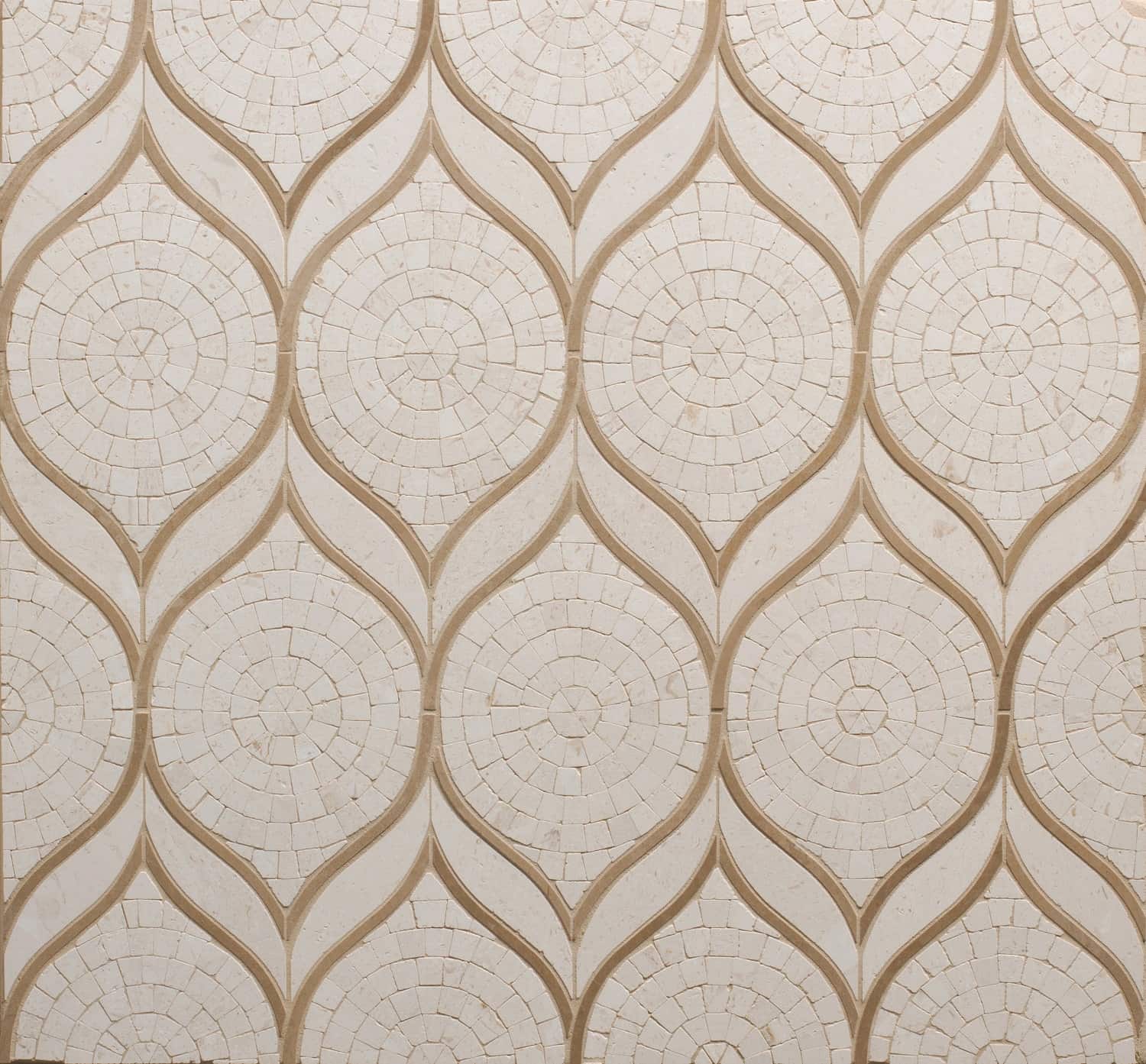 Tangent Mosaic 7-5/8X11-7/8 Crema Honed