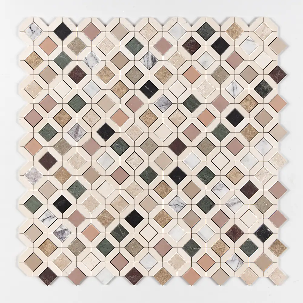 Tessa Louna Mosaic 13-7/8X14 Blend Honed