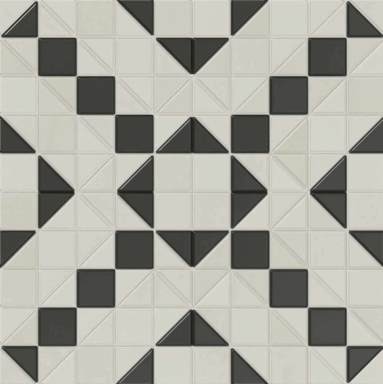 Tesserae Like Matte 11X11 B&W