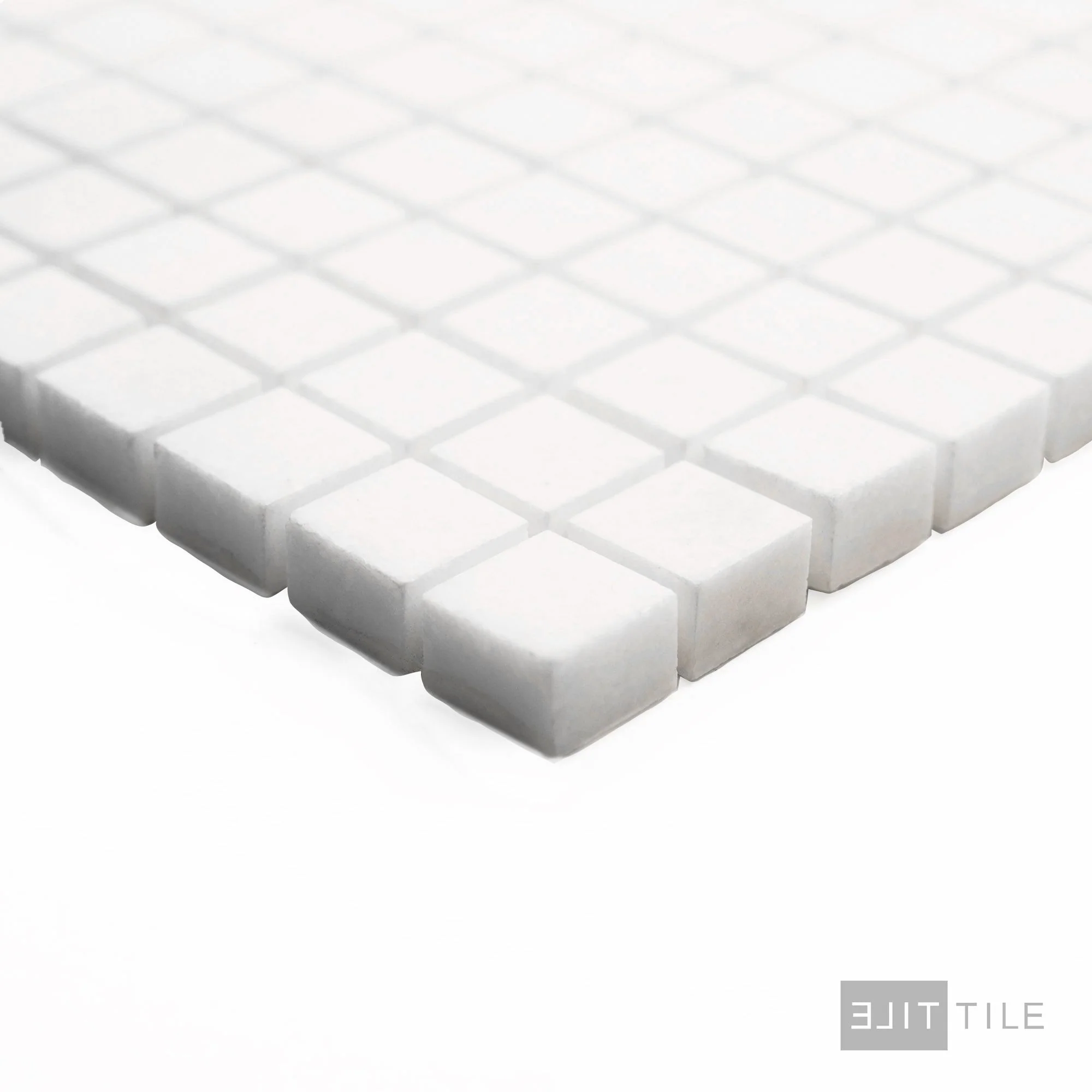 Thassos White Marble 5/8" Square Honed Mosaic - Image 3