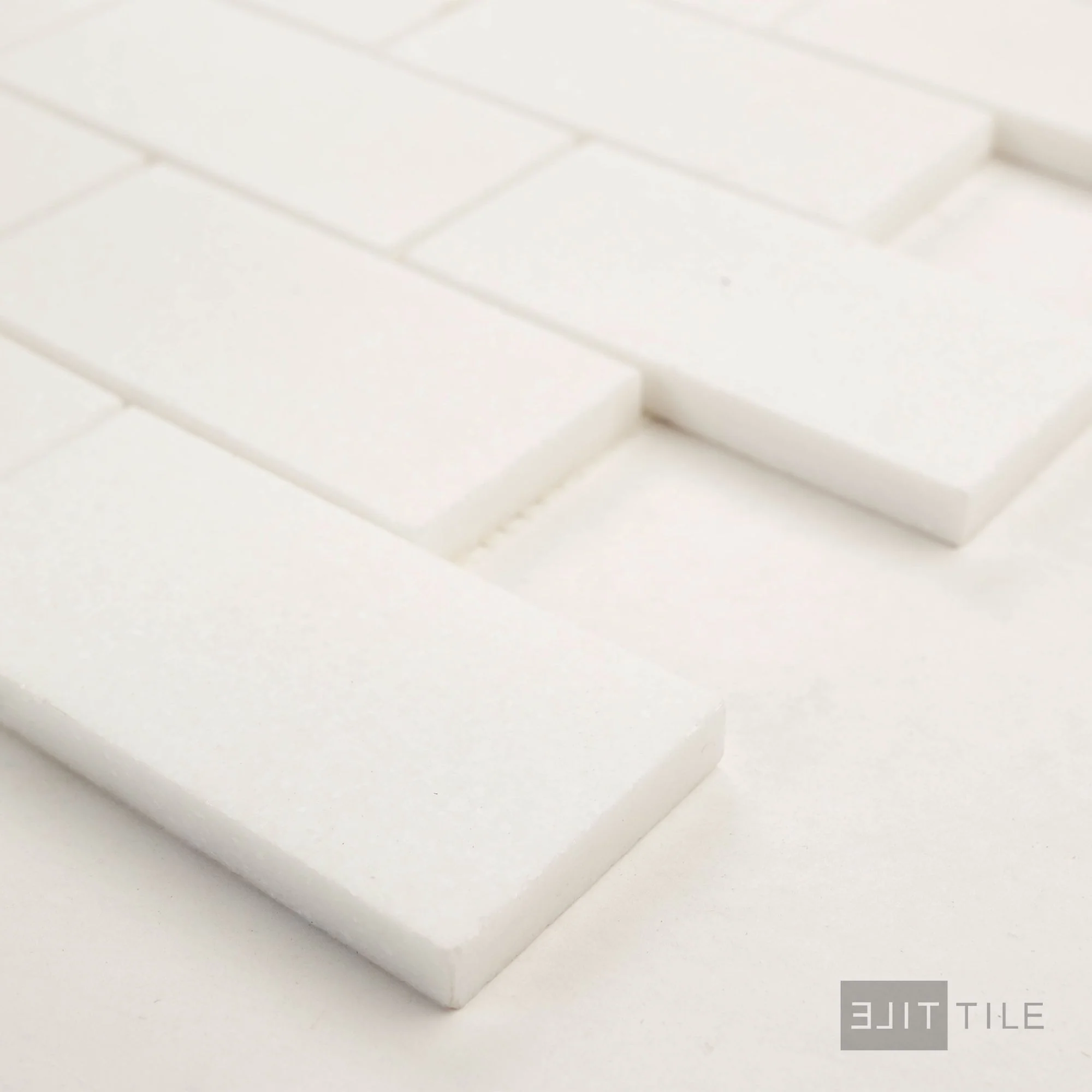 Thassos White Marble 2X4 Brick Polished Mosaic - Image 3