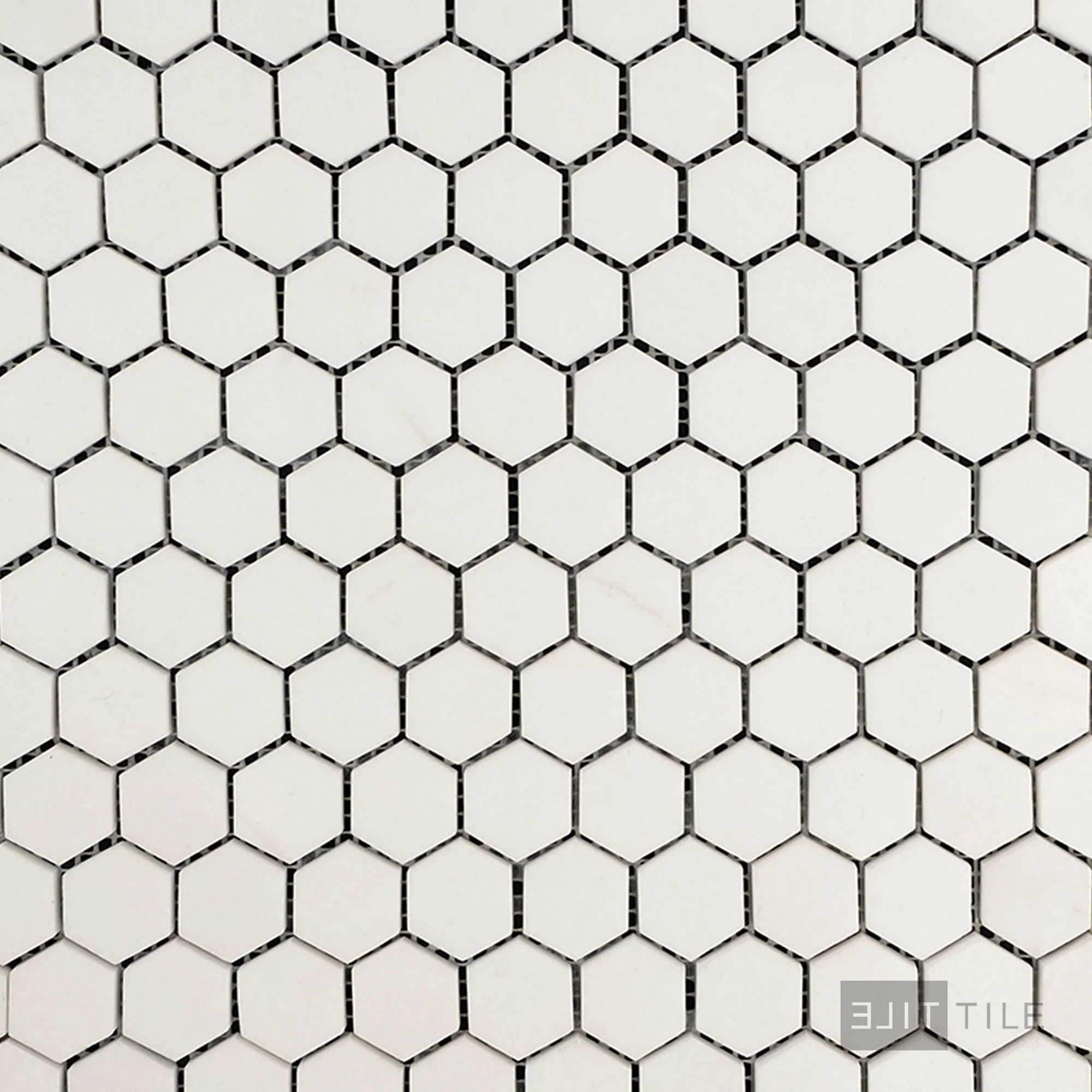 Thassos White Marble 1" Hexagon Polished Mosaic