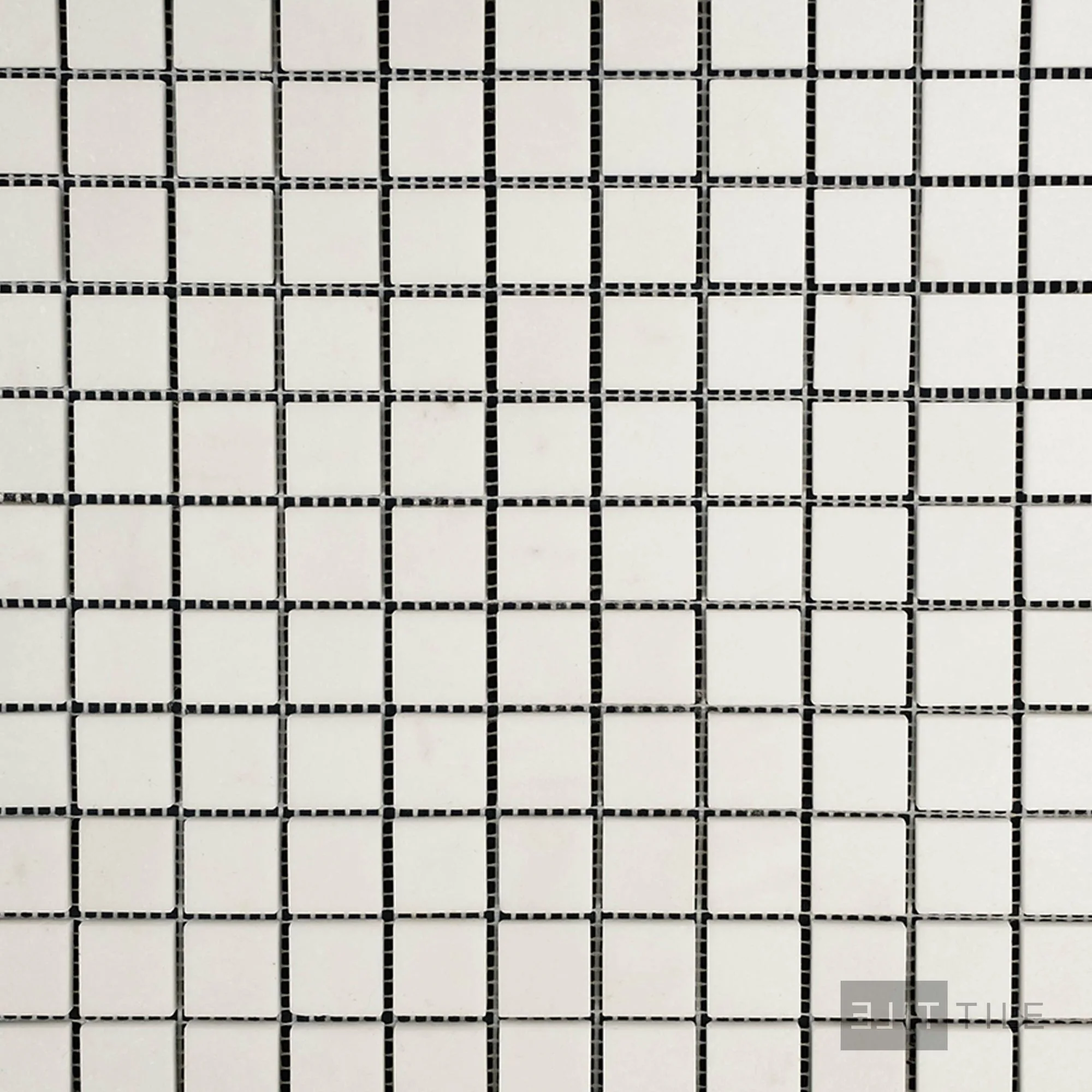 Thassos White Marble 1" Square Polished Mosaic