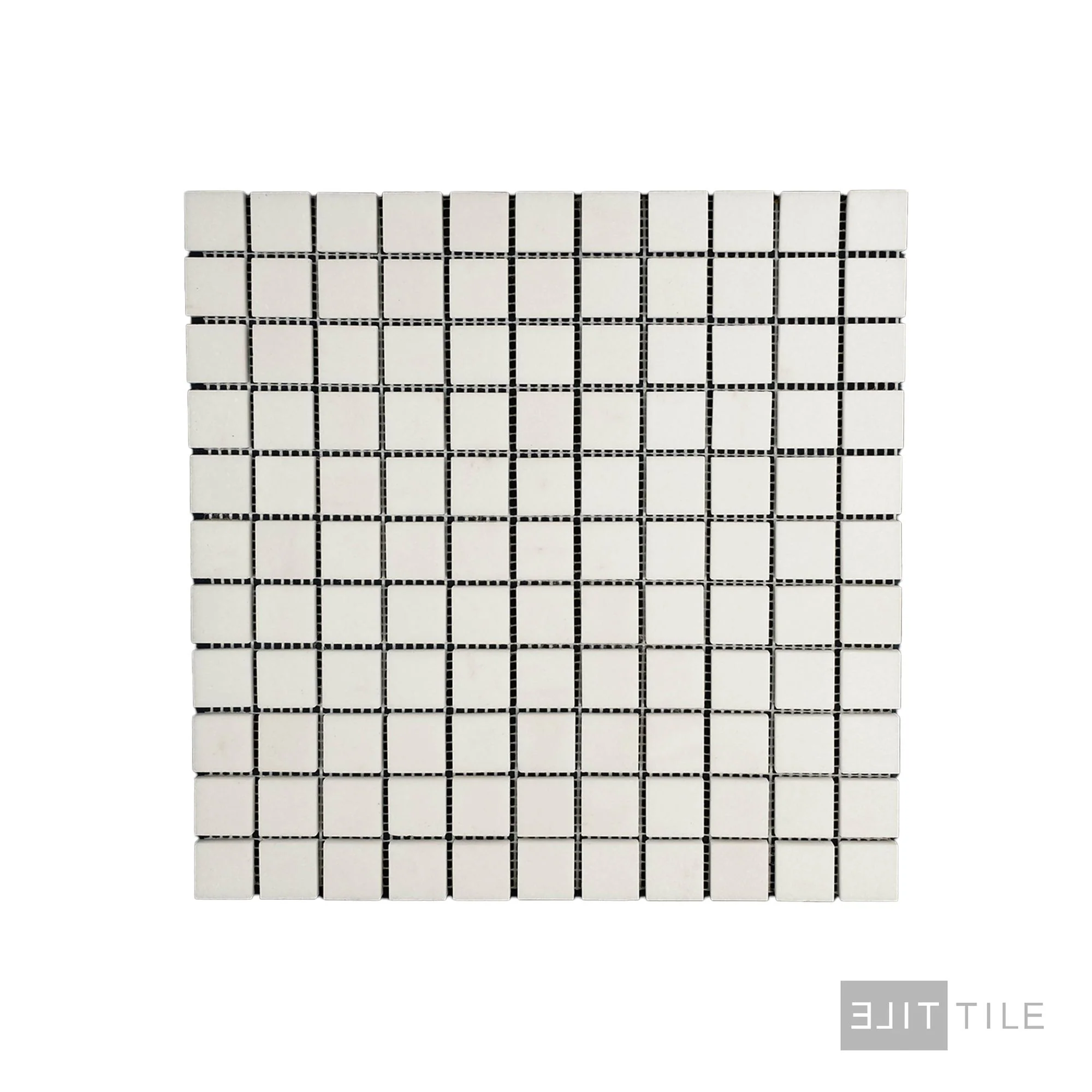 Thassos White Marble 1" Square Polished Mosaic - Image 2