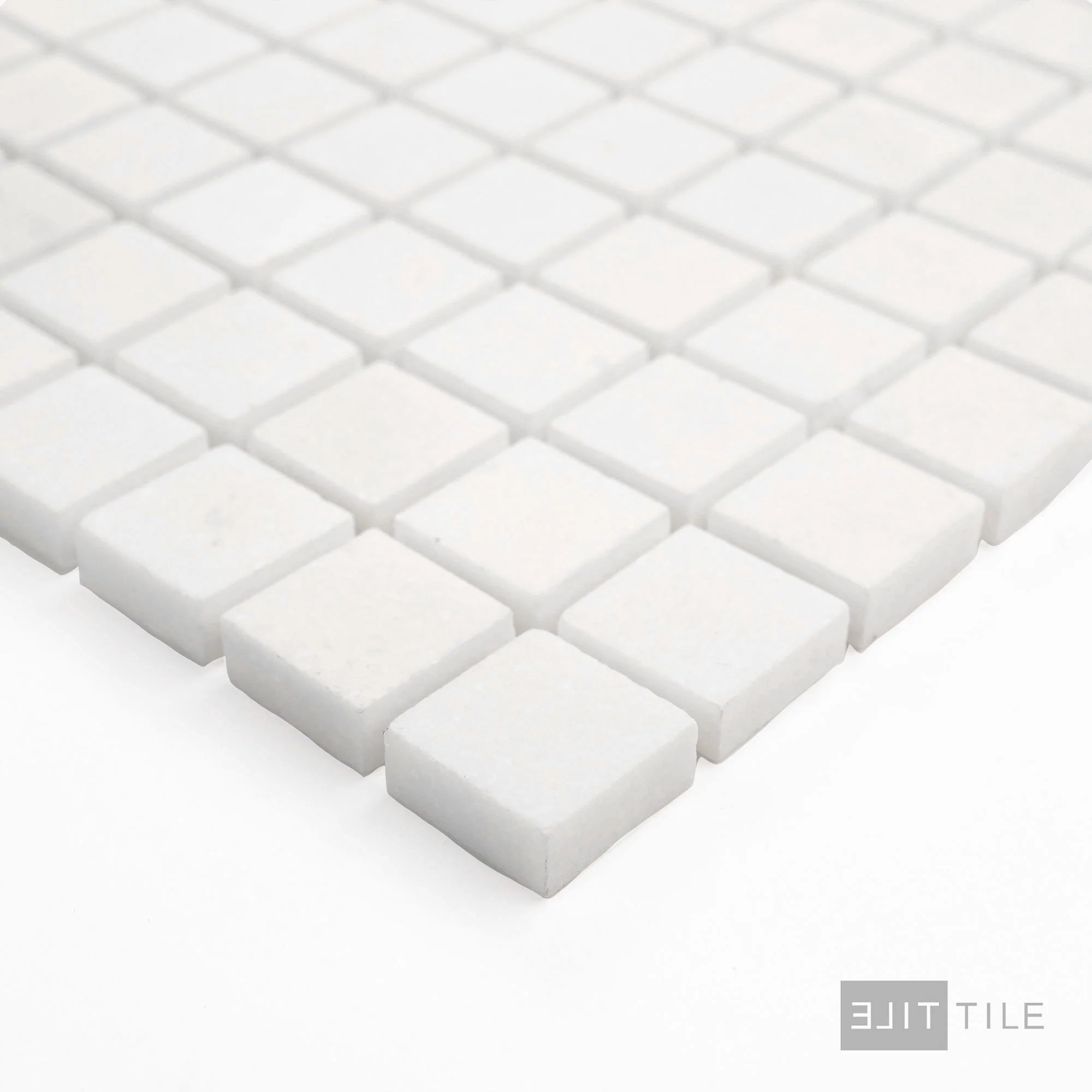 Thassos White Marble 1" Square Polished Mosaic - Image 3